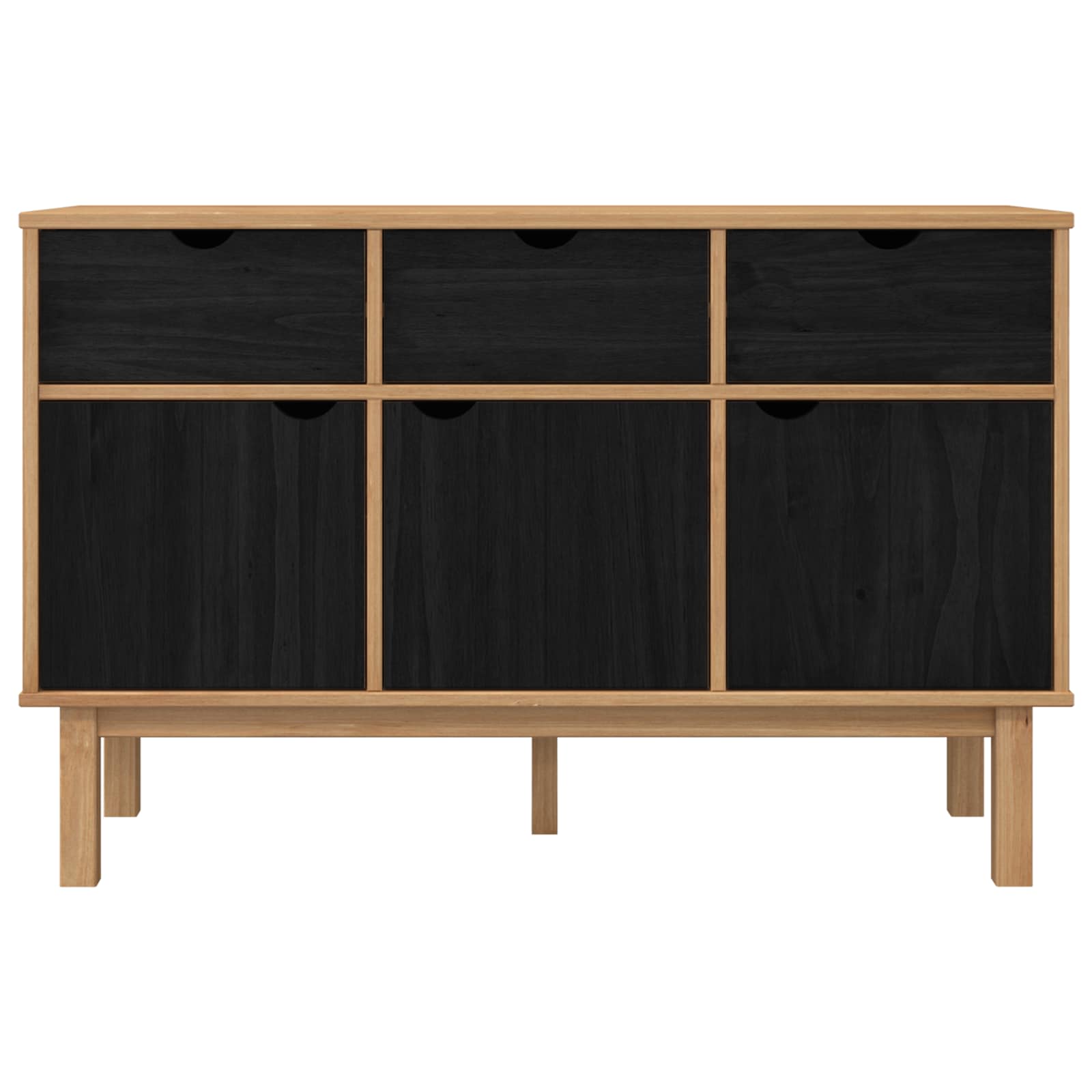 Buffet OTTA Marron et noir 114 x 43 x 73,5 cm - XIOS