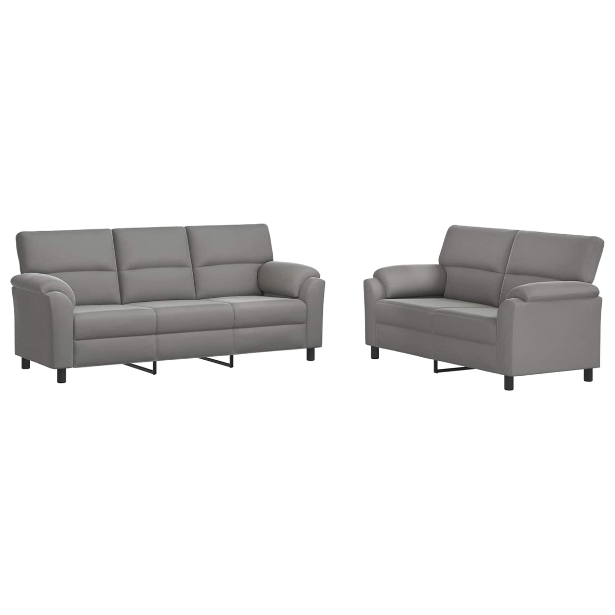 Ensemble de Canapés 2 pcs Gris clair Velours