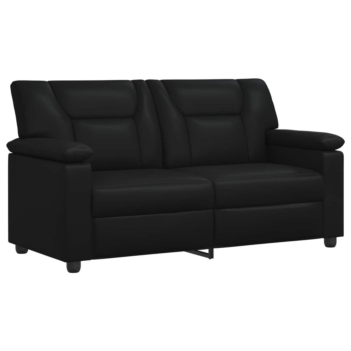 Ensemble de Canapés 2 pcs Noir Simili cuir