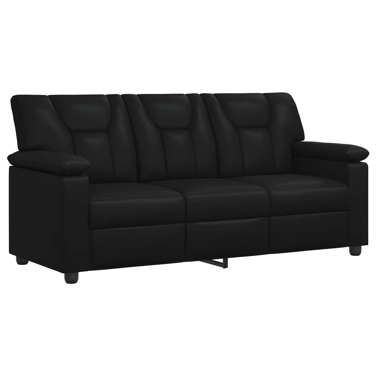 Ensemble de Canapés 2 pcs Noir Simili cuir