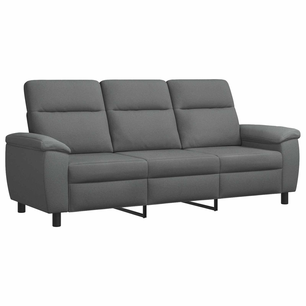 Ensemble de Canapés 2 pcs Gris foncé Tissu