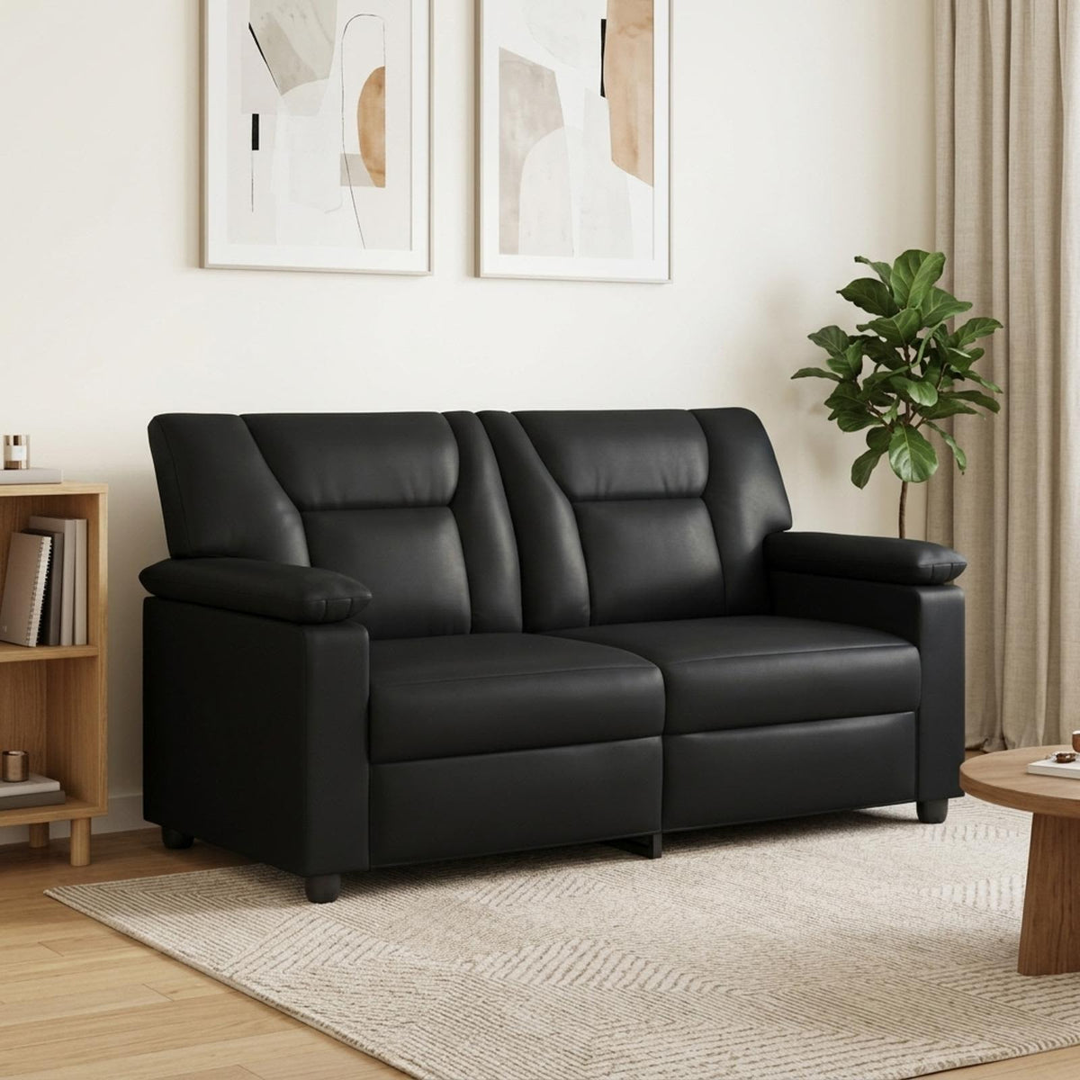 Canapé Noir 171 x 85 x 93 cm Simili cuir
