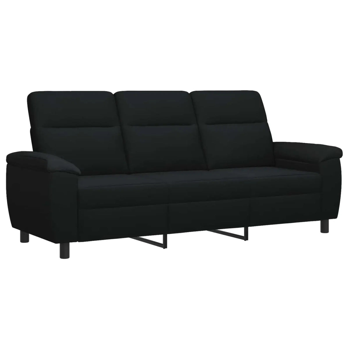 Canapé Noir 214 x 90 x 95 cm Tissu - XIOS