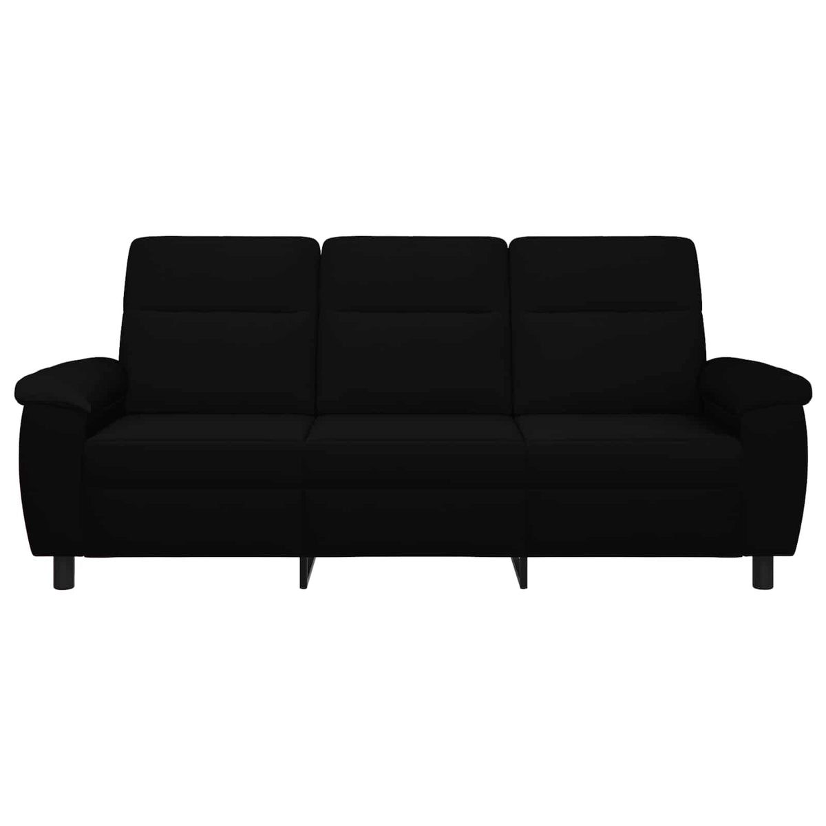 Canapé Noir 214 x 90 x 95 cm Tissu
