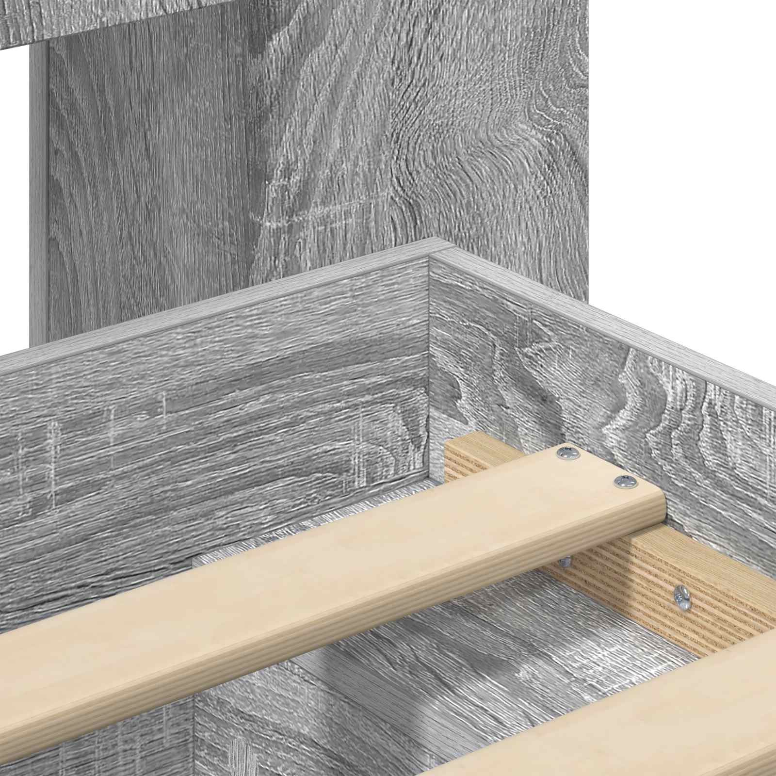 Cadre de lit avec rangement Sonoma gris 80 x 200 cm - XIOS