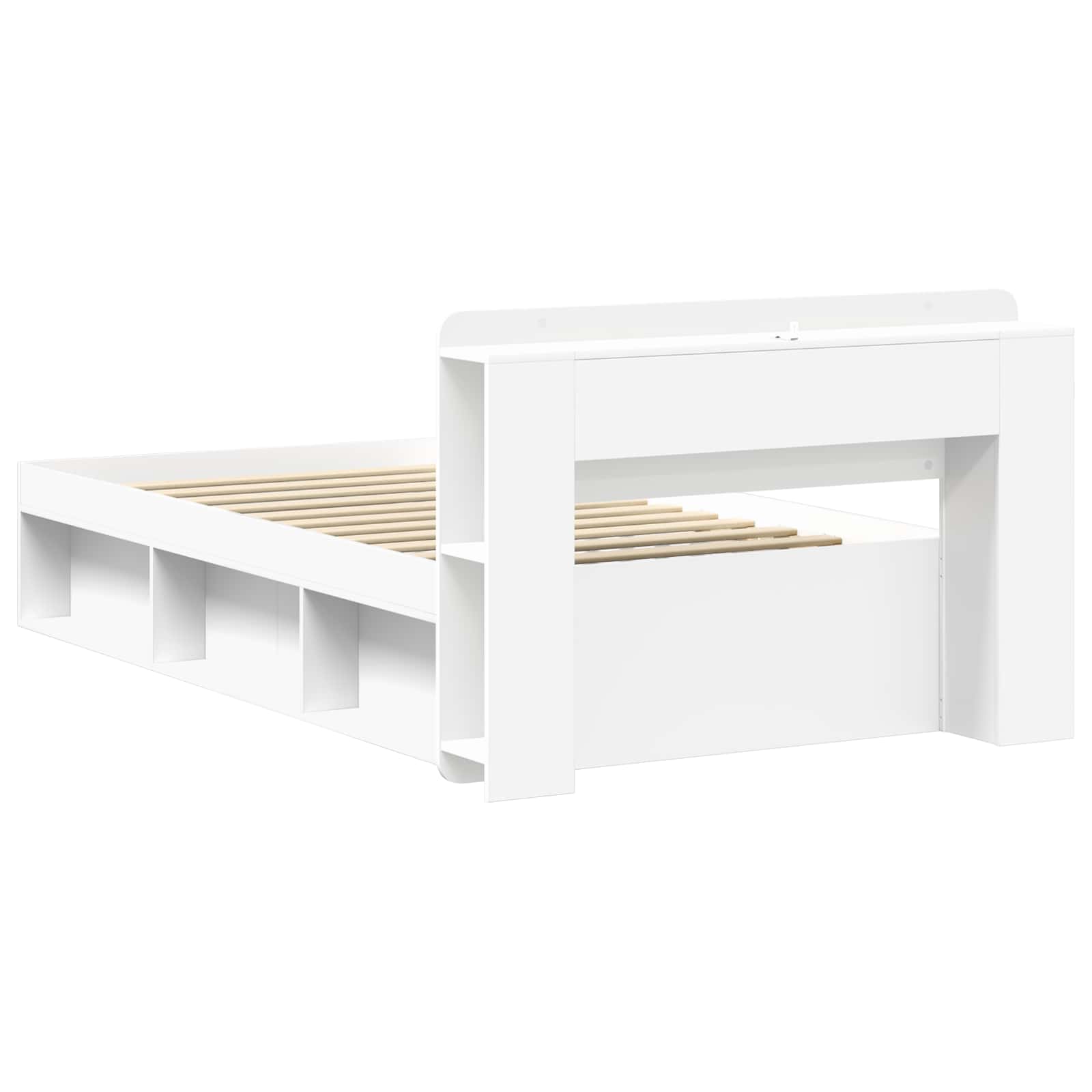 Cadre de lit avec rangement Blanc 80 x 200 cm Bois d'ingénierie - XIOS