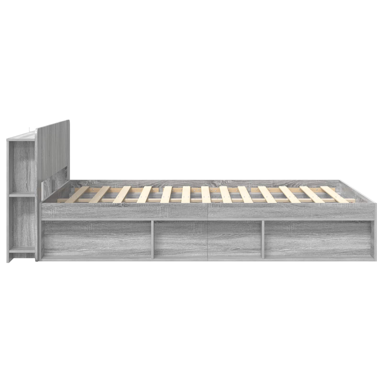 Cadre de lit avec rangement Sonoma gris 160 x 200 cm
