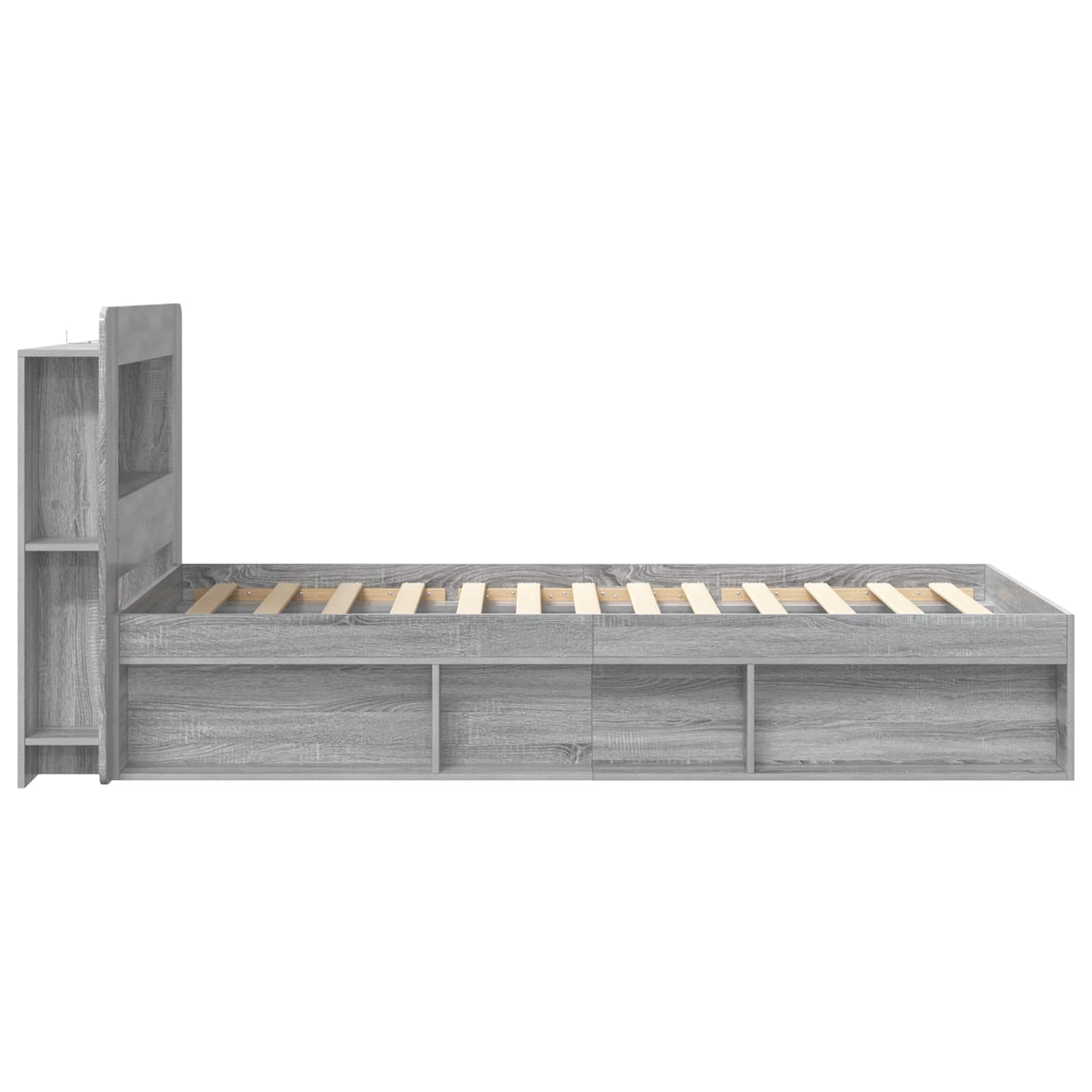 Cadre de lit avec rangement Sonoma gris 80 x 200 cm