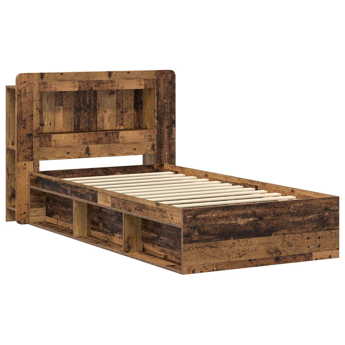 Cadre de lit avec rangement Bois ancien 80 x 200 cm