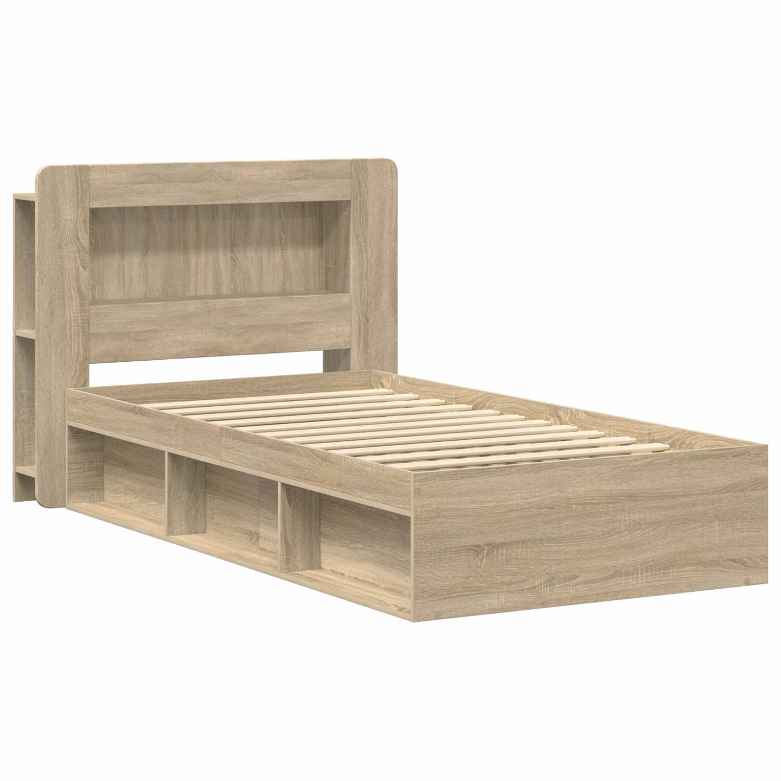 Cadre de lit avec rangement Chêne Sonoma 90 x 190 cm - XIOS