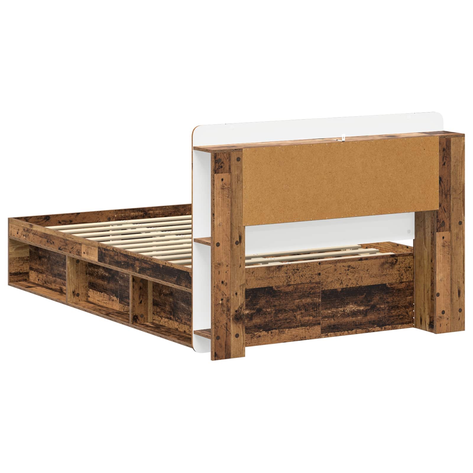 Cadre de lit avec rangement Bois ancien 120 x 200 cm - XIOS