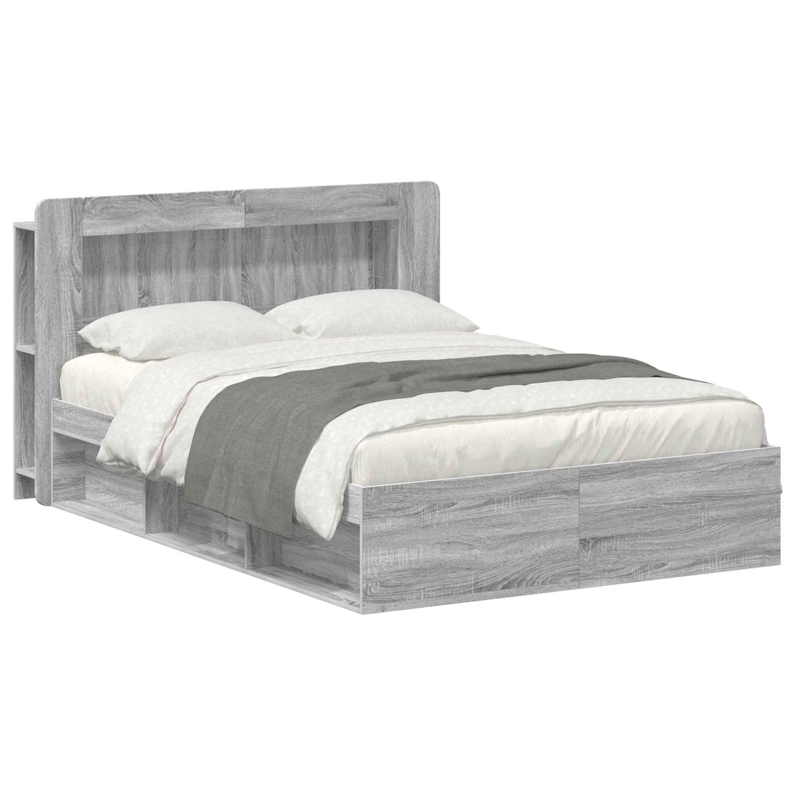 Cadre de lit avec rangement Sonoma gris 140 x 200 cm - XIOS