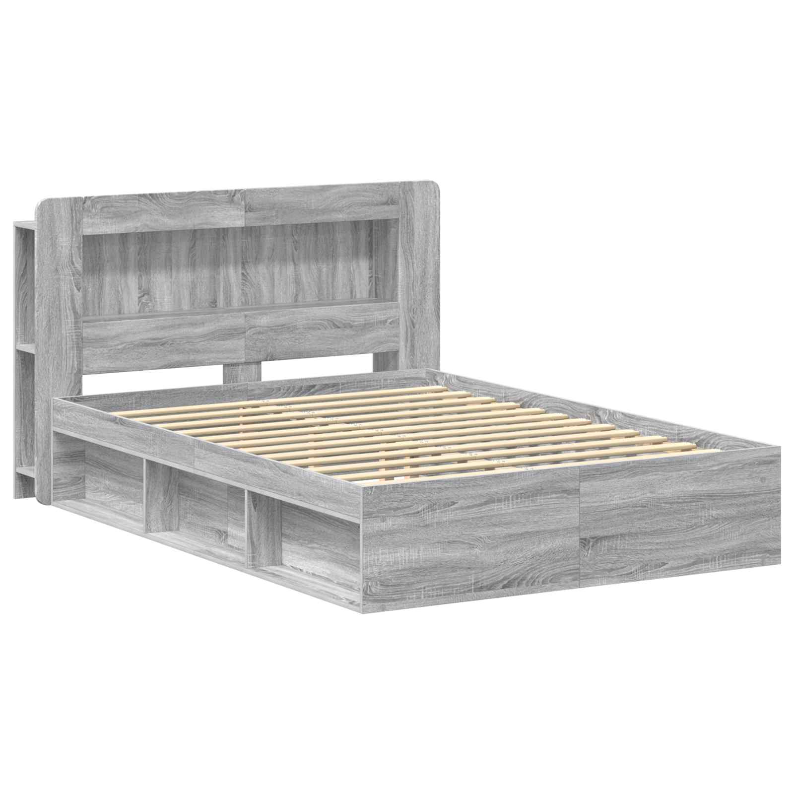 Cadre de lit avec rangement Sonoma gris 140 x 200 cm - XIOS