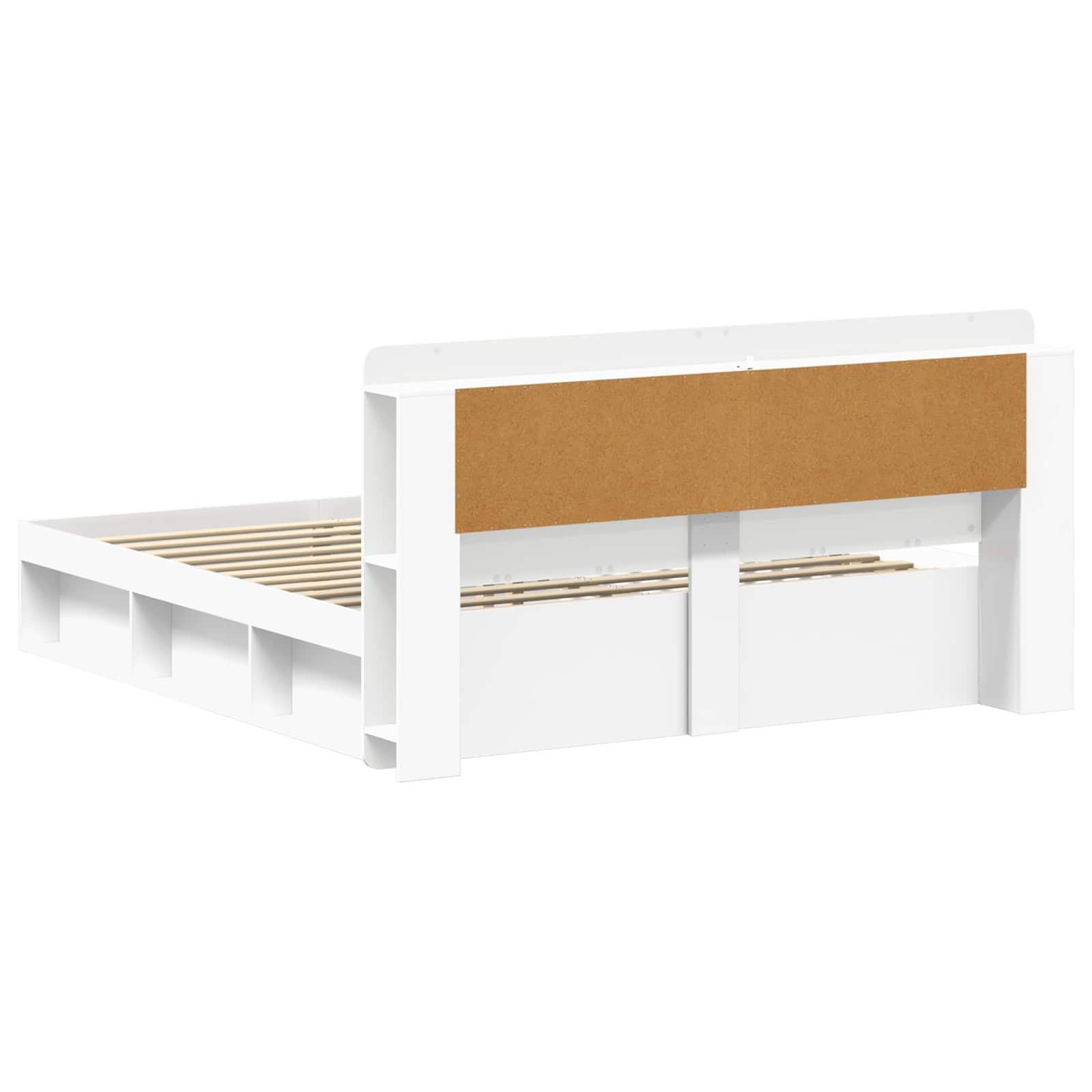 Cadre de lit avec rangement avec tête de lit Blanc 180 x 200 cm - XIOS