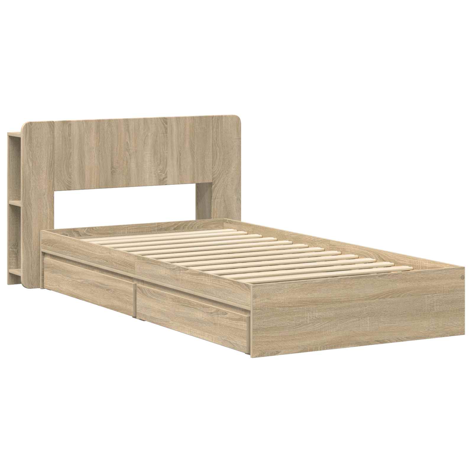 Cadre de lit avec rangement Chêne Sonoma 90 x 190 cm - XIOS