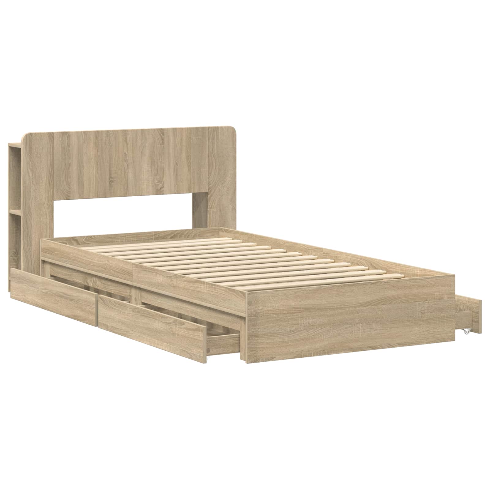 Cadre de lit avec rangement Chêne Sonoma 90 x 190 cm - XIOS