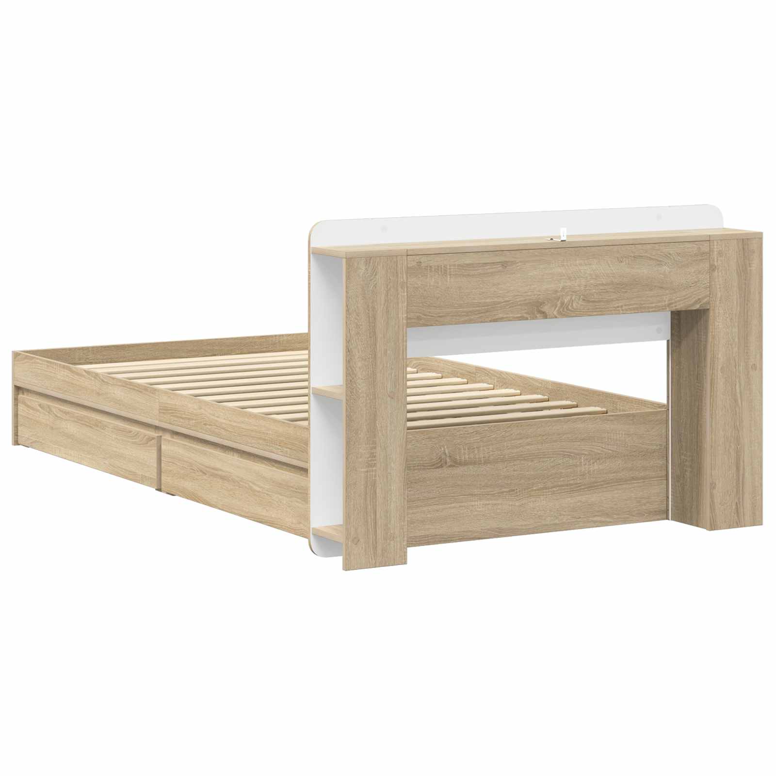 Cadre de lit avec rangement Chêne Sonoma 90 x 190 cm - XIOS