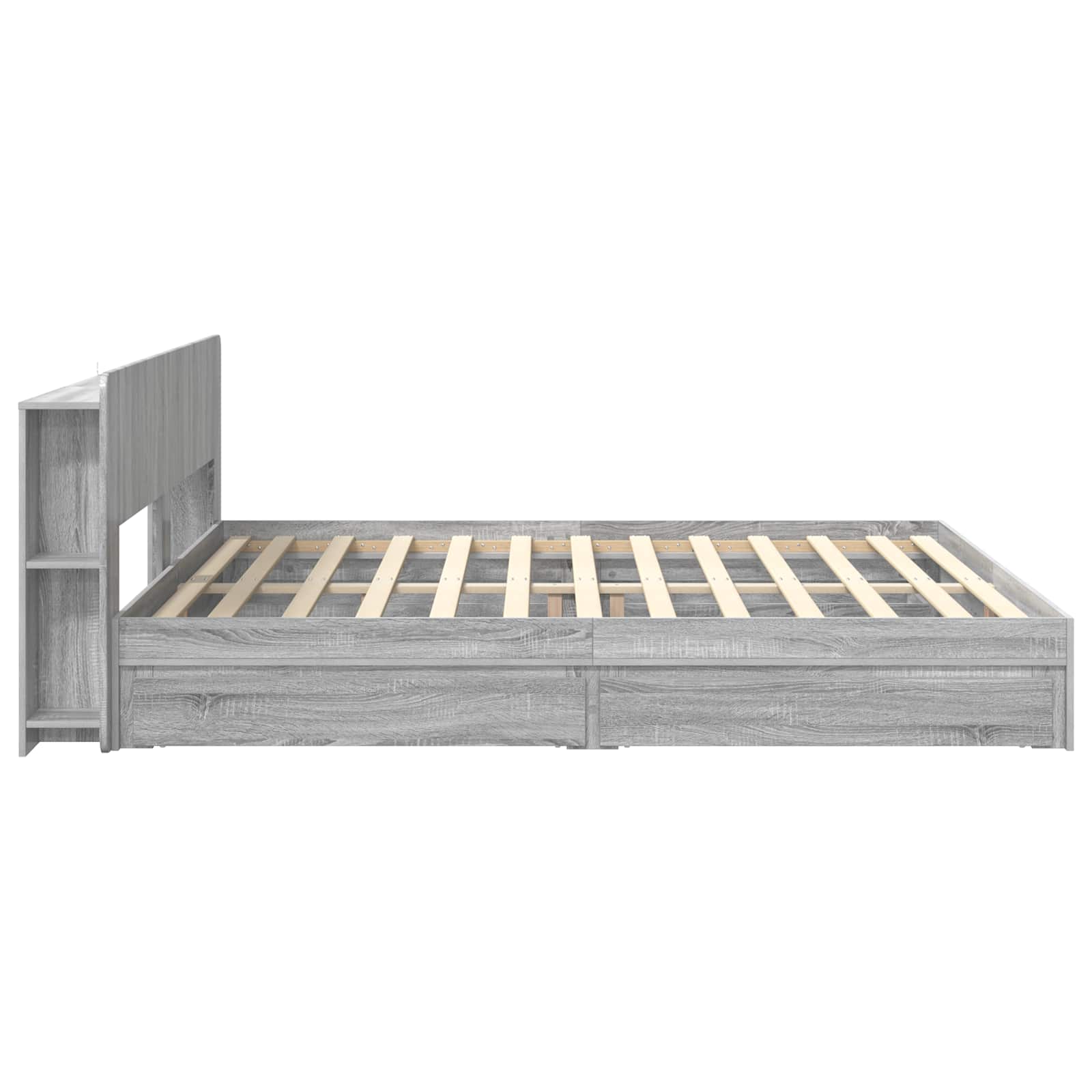 Cadre de lit avec rangement Sonoma gris 180 x 200 cm - XIOS