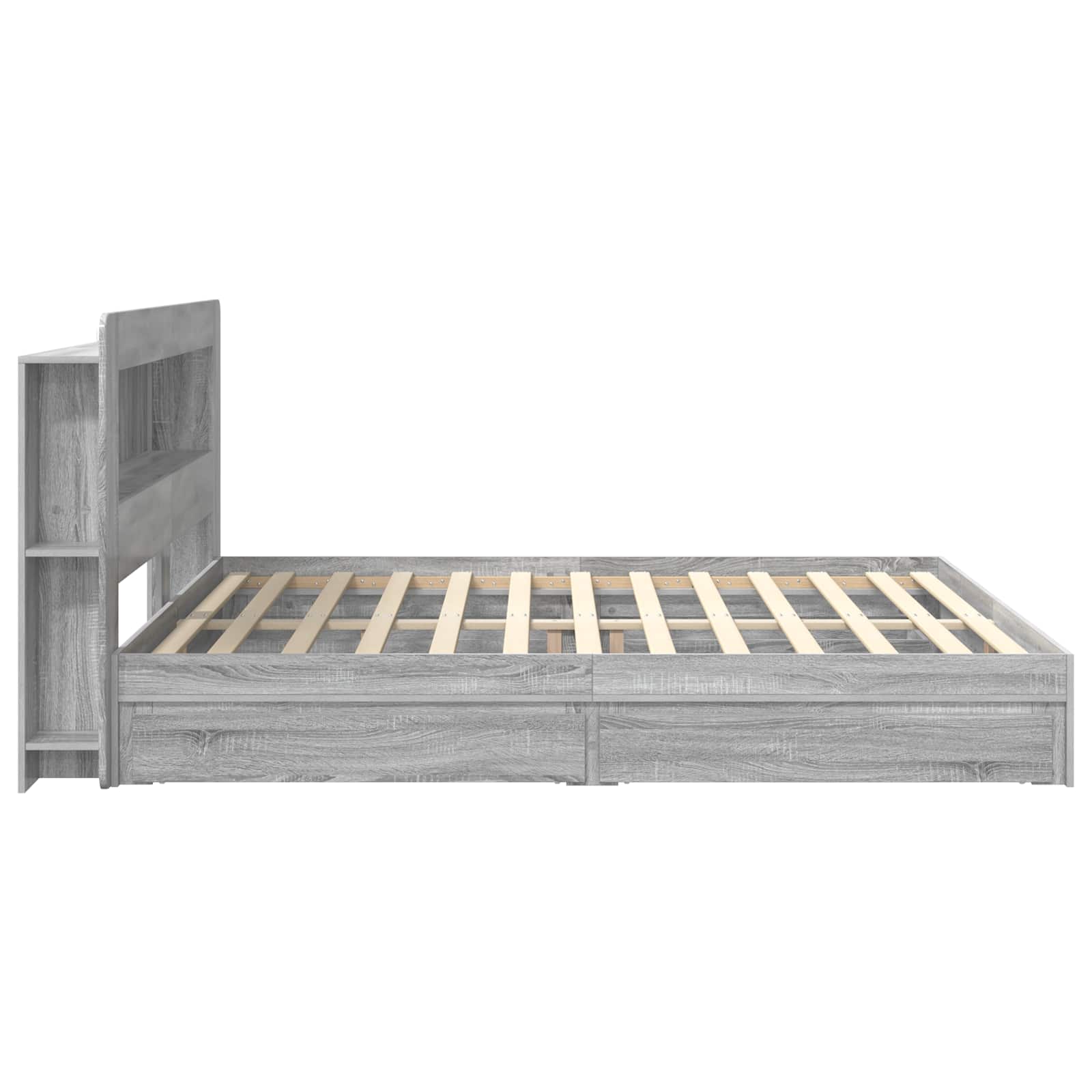 Cadre de lit avec rangement Sonoma gris 200 x 200 cm