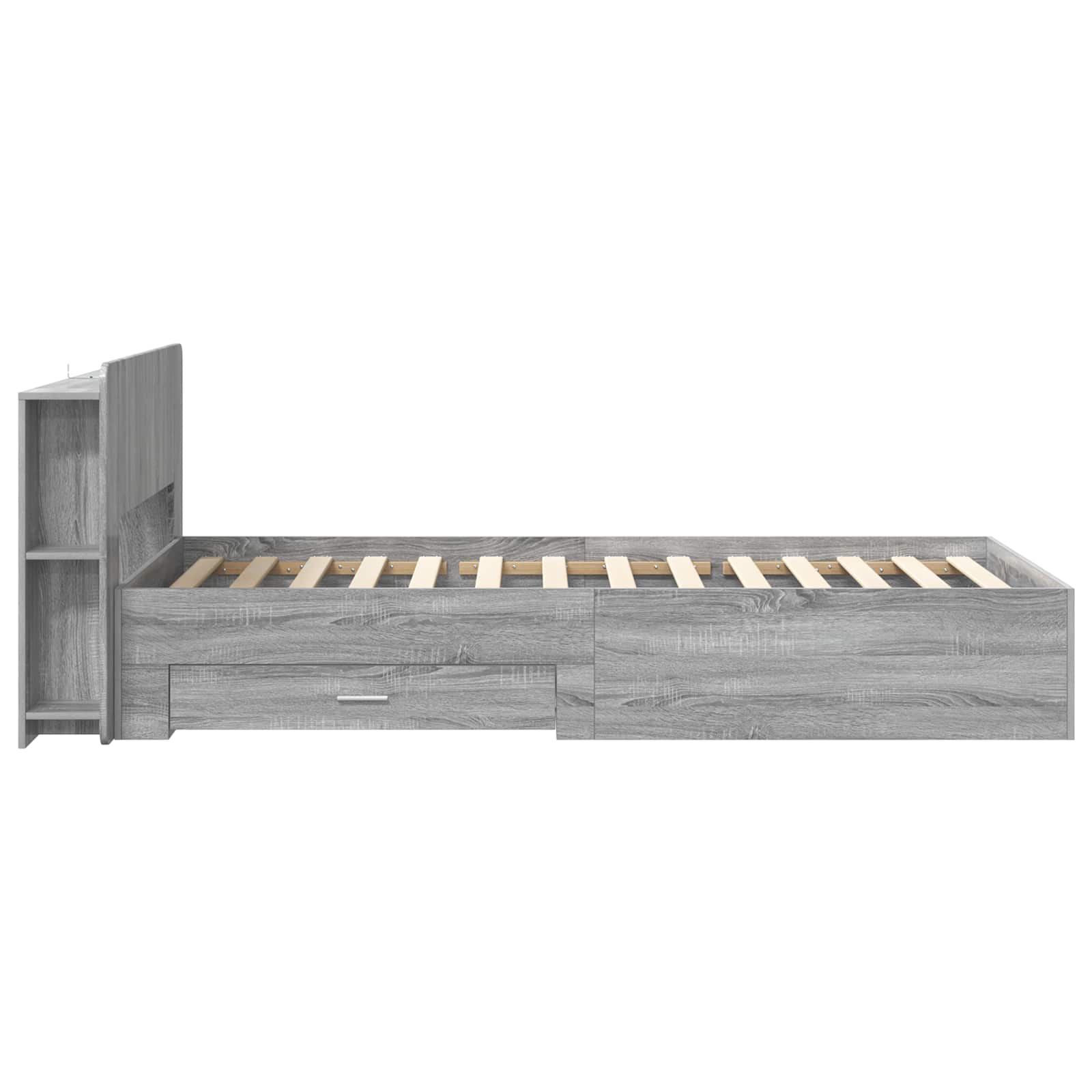 Cadre de lit avec rangement Sonoma gris 80 x 200 cm - XIOS