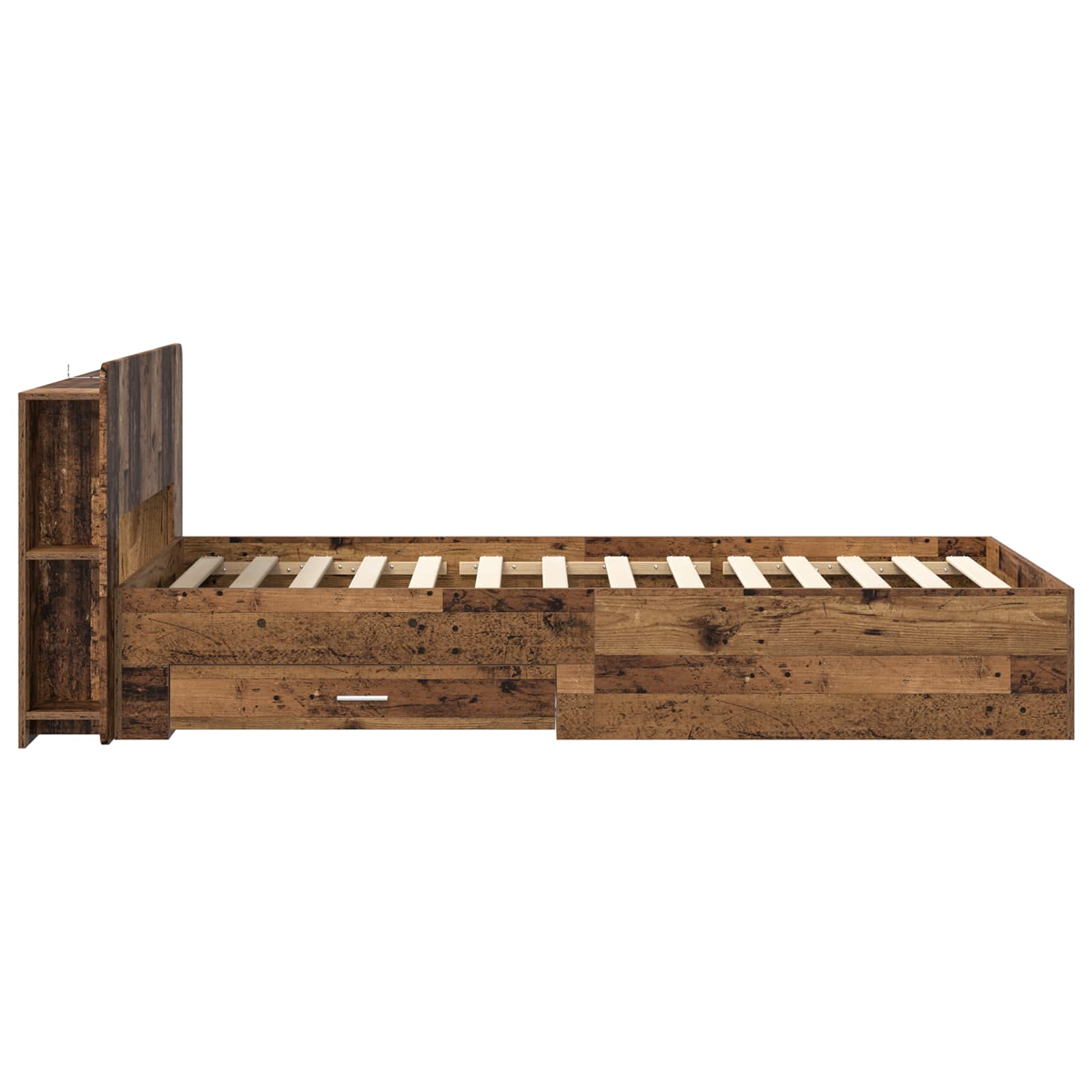 Cadre de lit avec rangement Bois ancien 80 x 200 cm - XIOS
