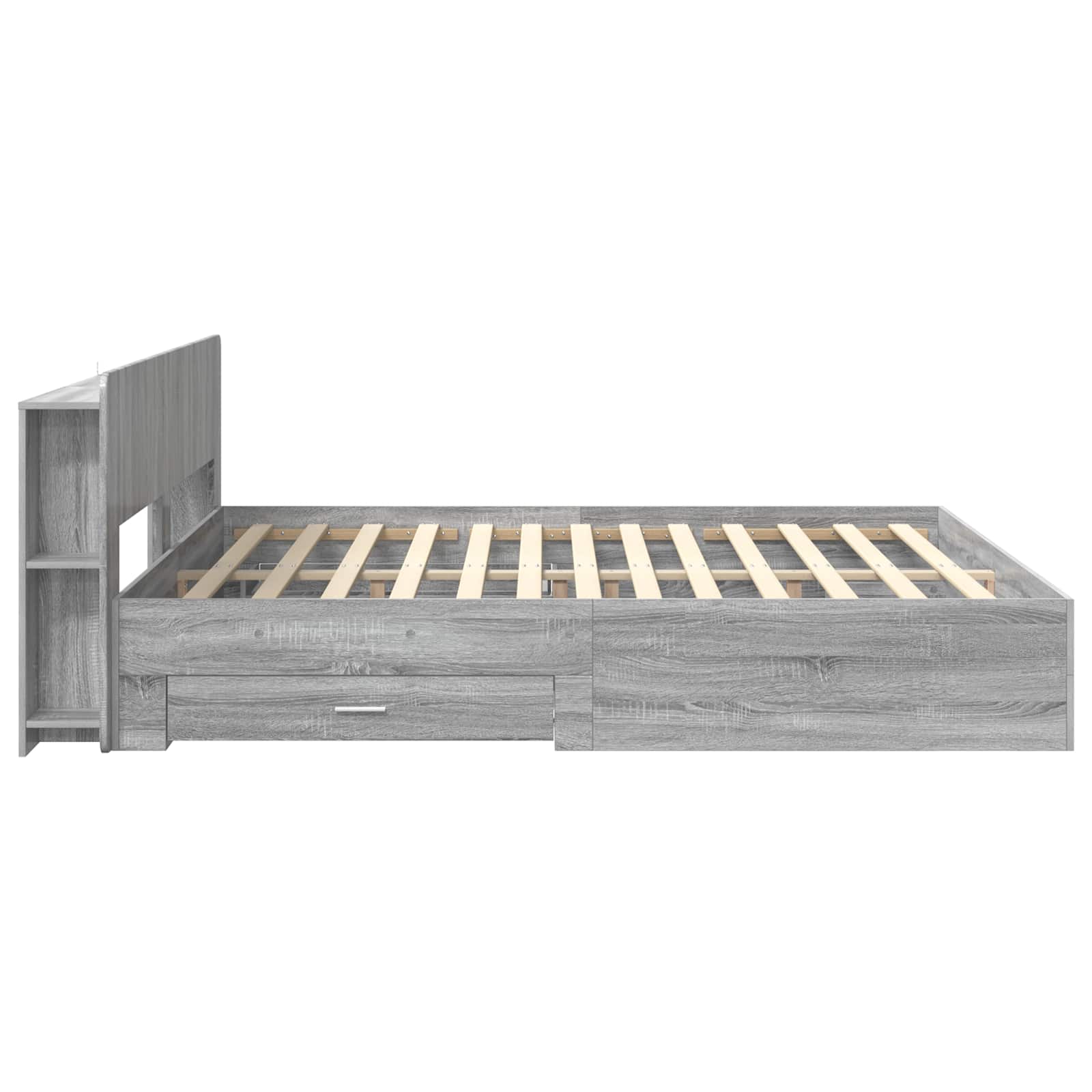 Cadre de lit avec rangement Sonoma gris 200 x 200 cm