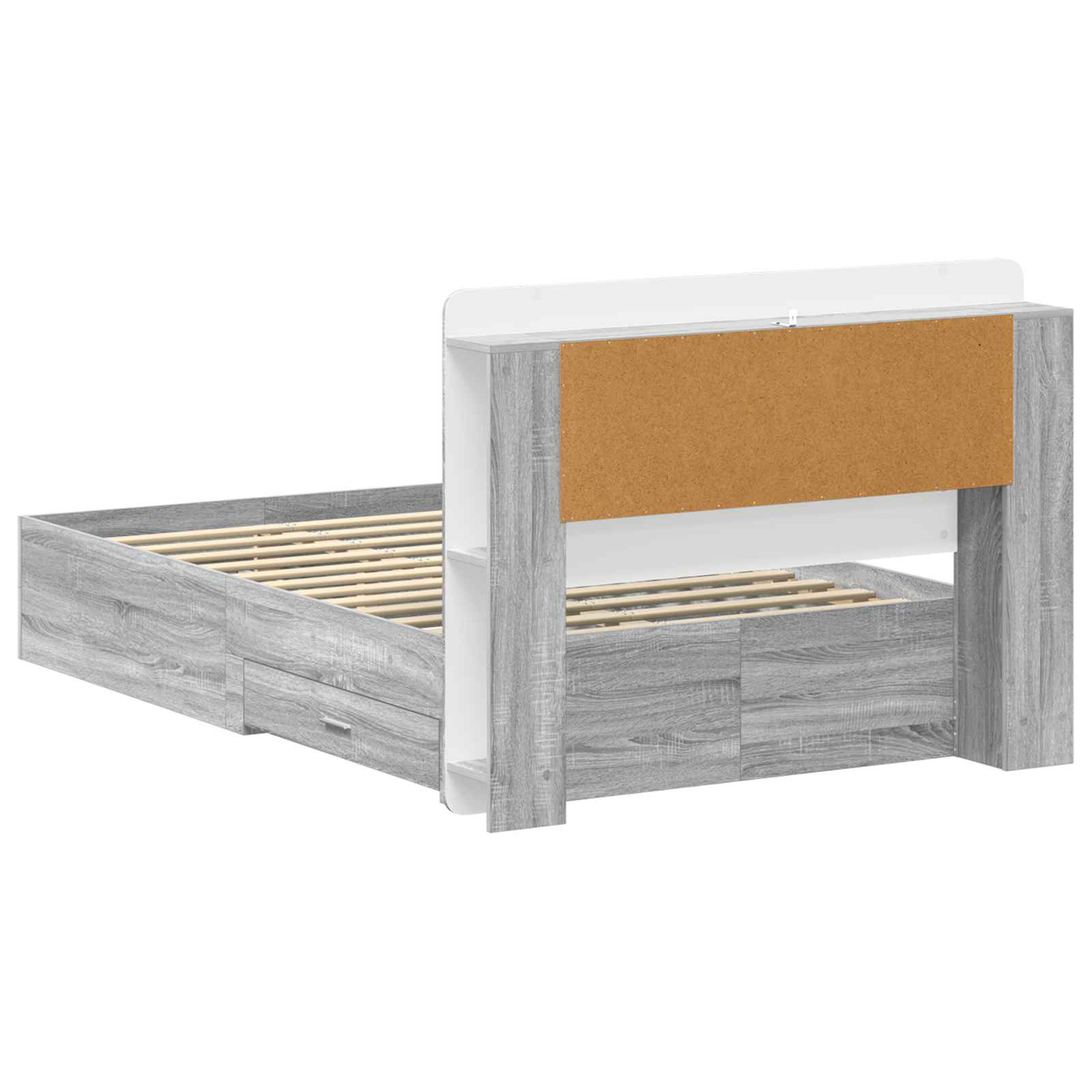 Cadre de lit avec rangement Sonoma gris 120 x 190 cm - XIOS