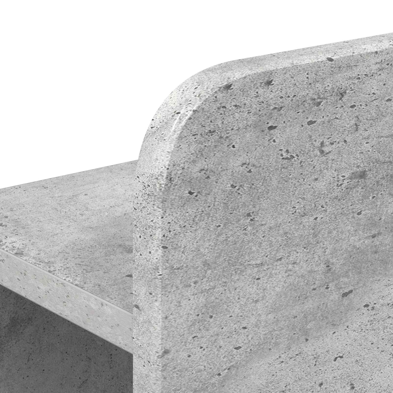 Cadre de lit avec rangement Gris béton 200 x 200 cm - XIOS