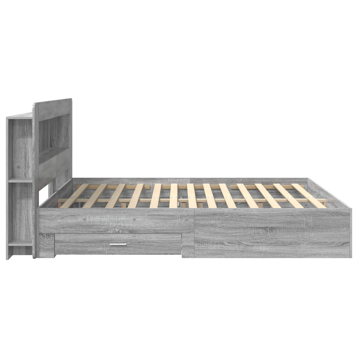 Cadre de lit avec rangement Sonoma gris 200 x 200 cm