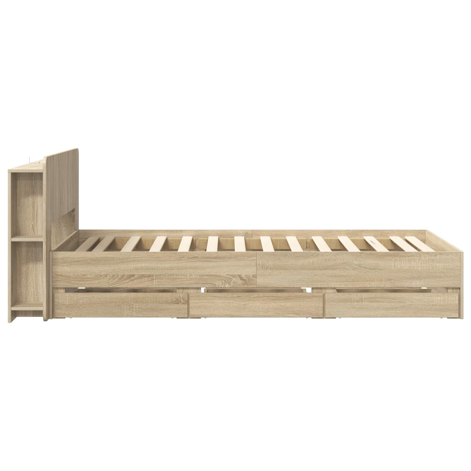 Cadre de lit avec rangement Chêne Sonoma 80 x 200 cm - XIOS