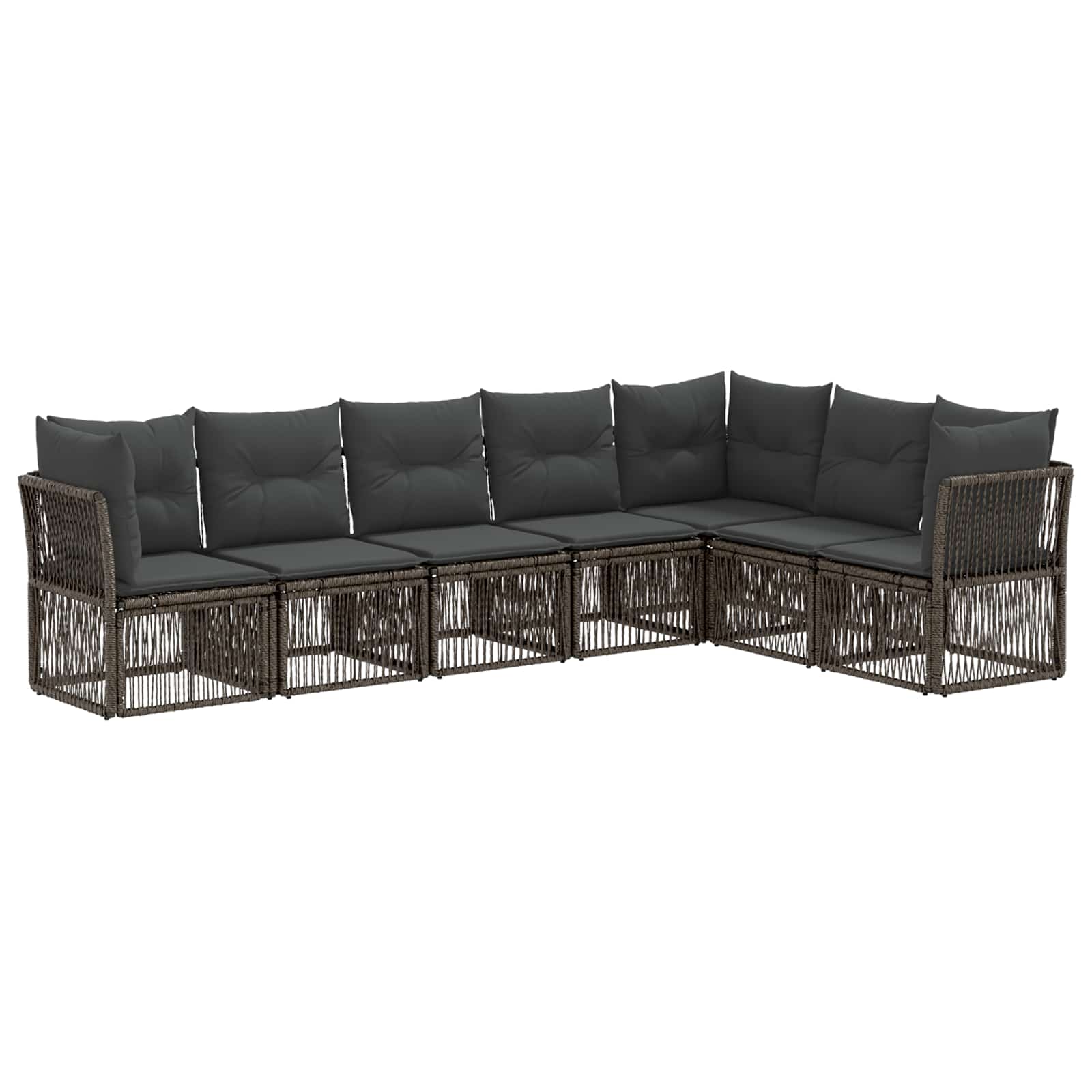Ensemble de canapé de jardin 7 pcs Gris polyrotin - XIOS
