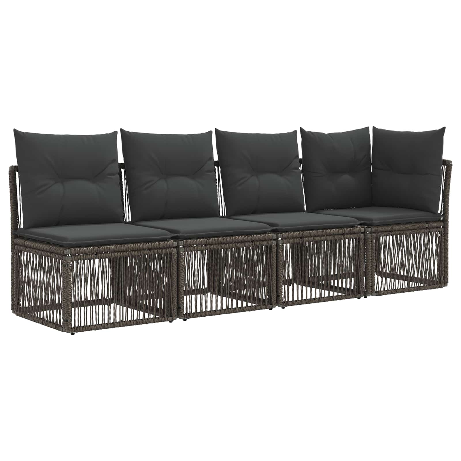 Ensemble de canapé de jardin 12 pcs Gris polyrotin - XIOS