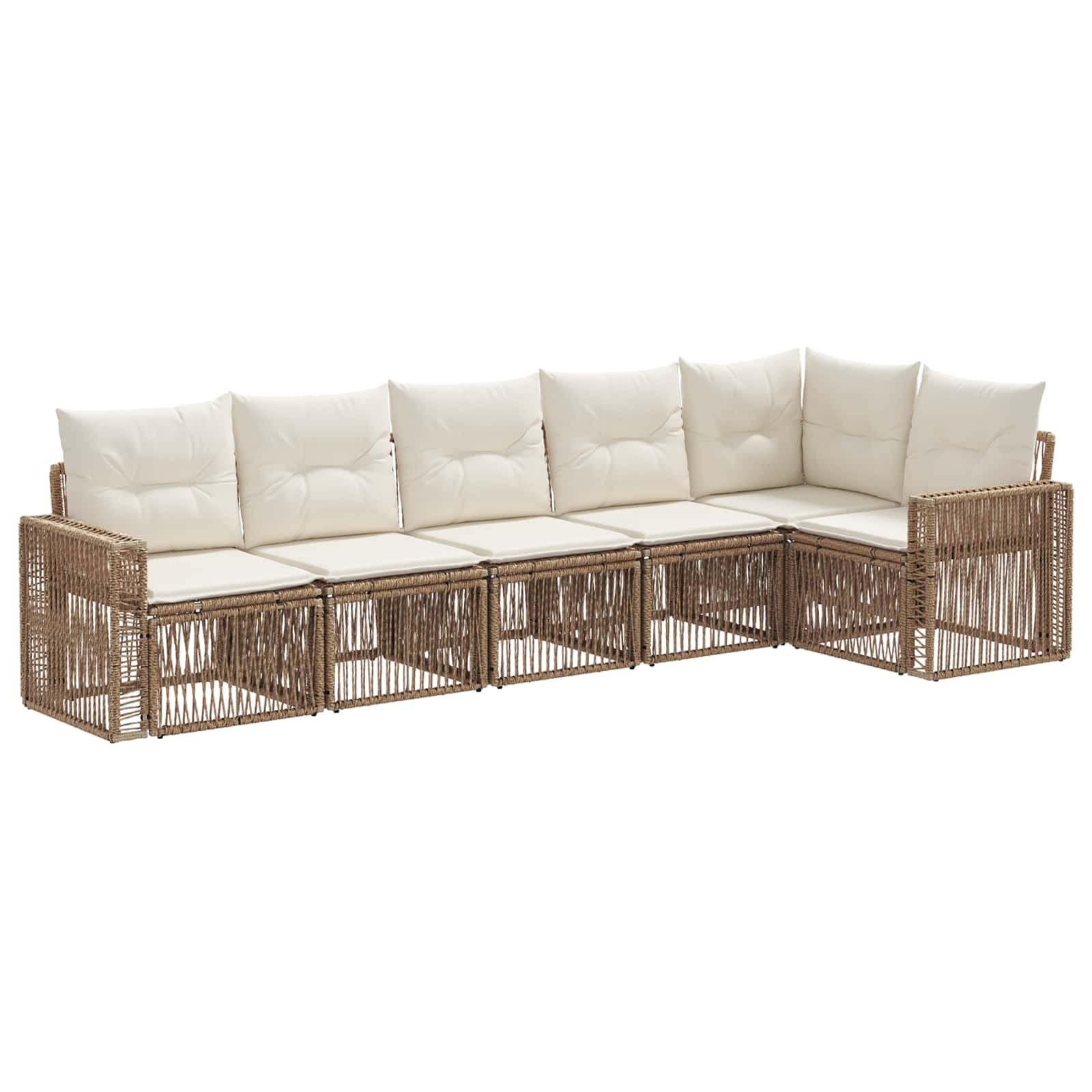 Ensemble de canapé de jardin 6 pcs Beige et blanc crème - XIOS
