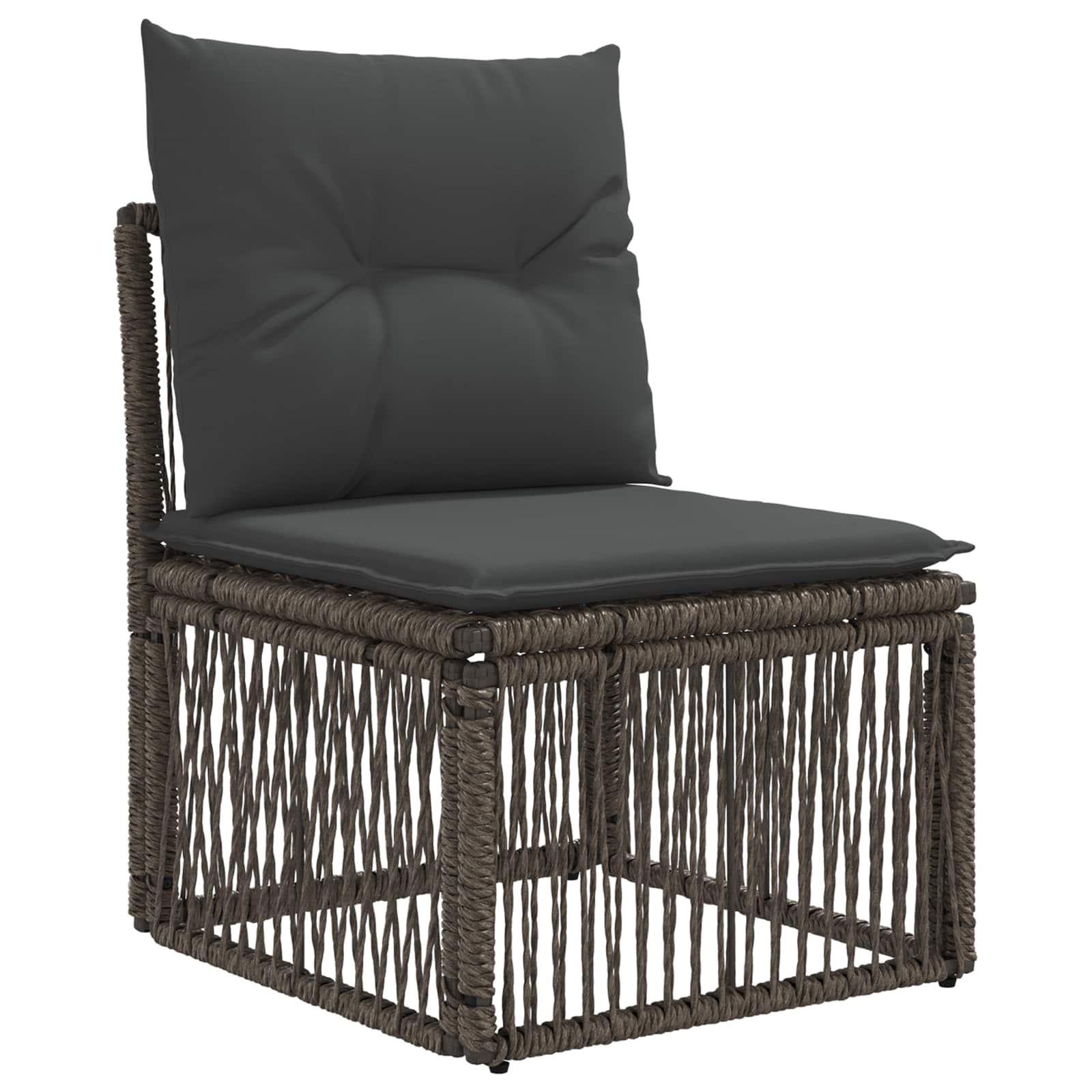 Ensemble de canapé de jardin 5 pcs Gris et Gris foncé polyrotin - XIOS