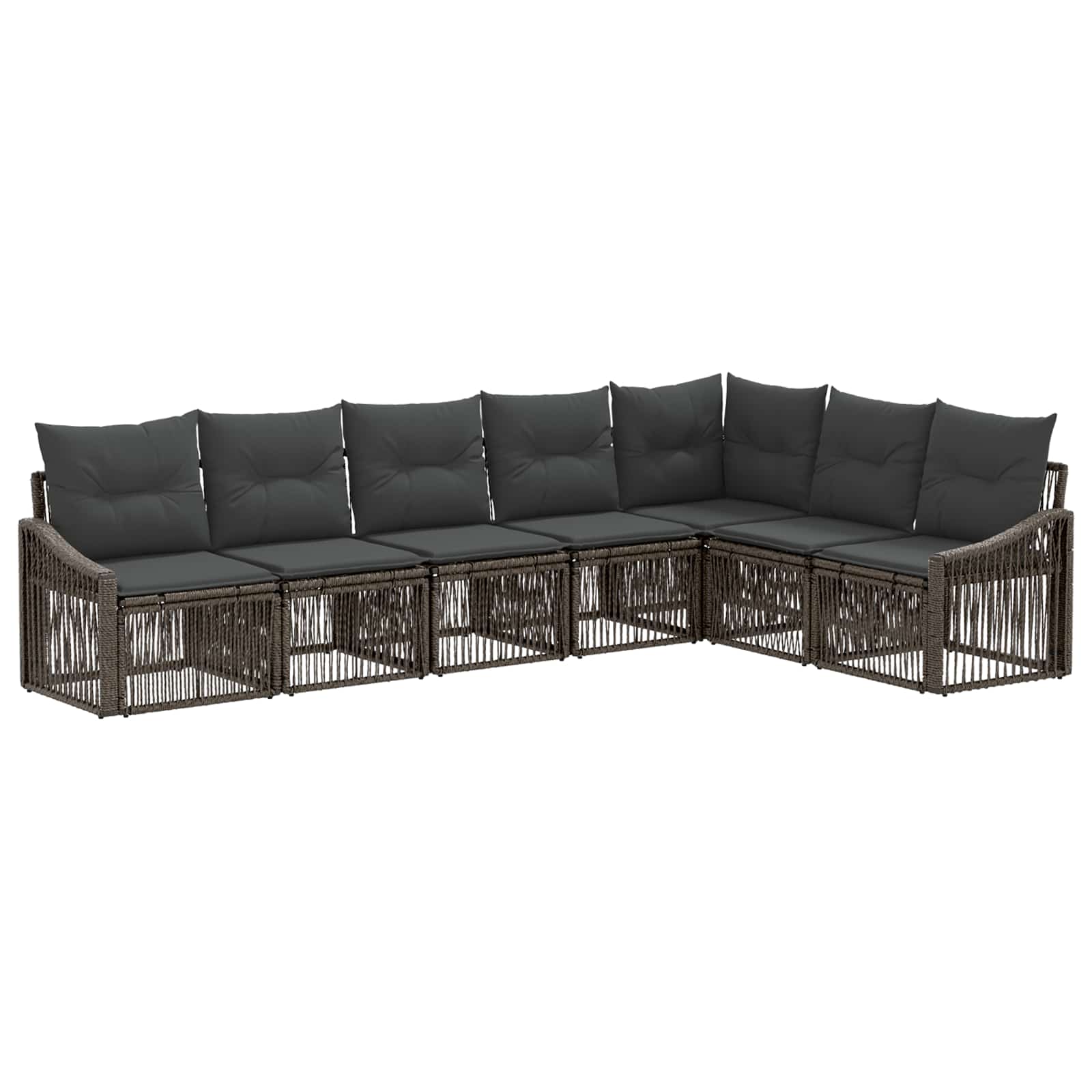 Ensemble de canapé de jardin 7 pcs Gris polyrotin - XIOS