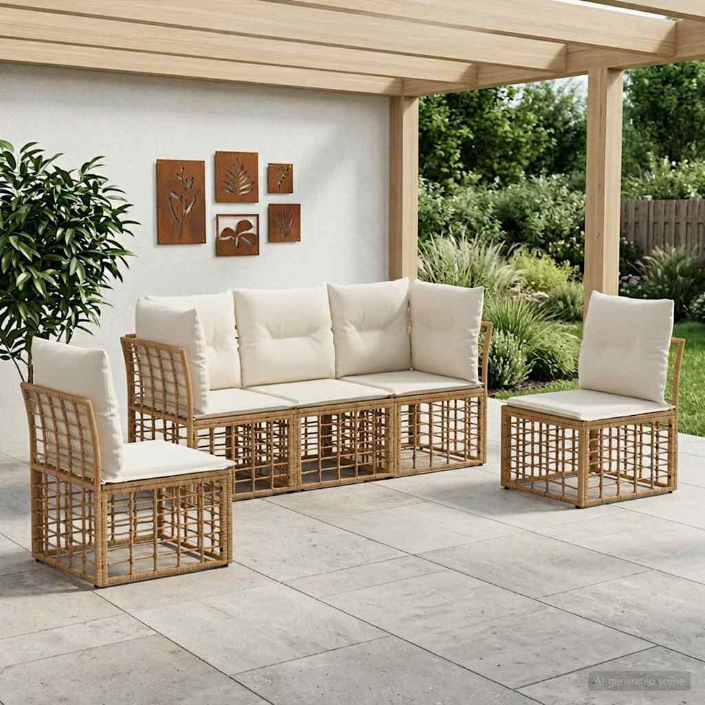 Ensemble de canapés d'extérieur Naturel Polyester - XIOS