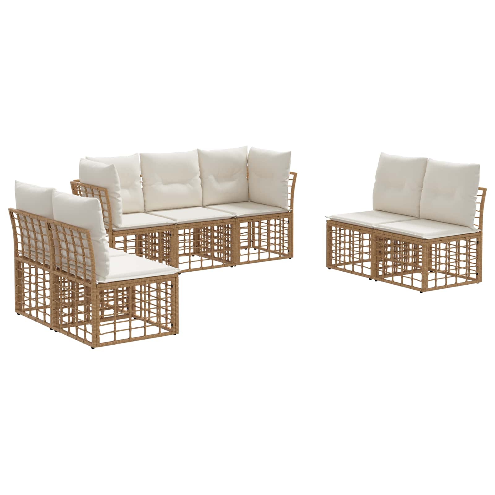 Ensemble de canapés d'extérieur Naturel Polyester - XIOS