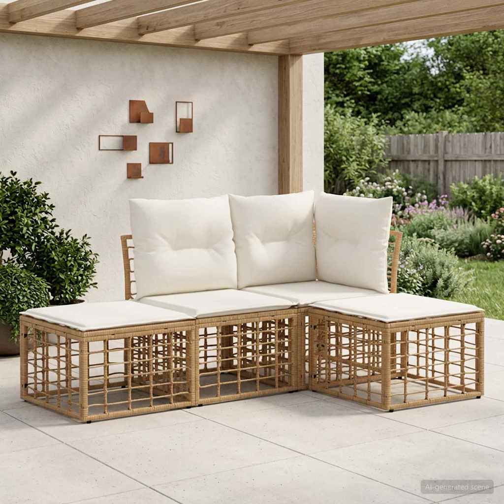 Ensemble de canapés d'extérieur Naturel Polyester - XIOS