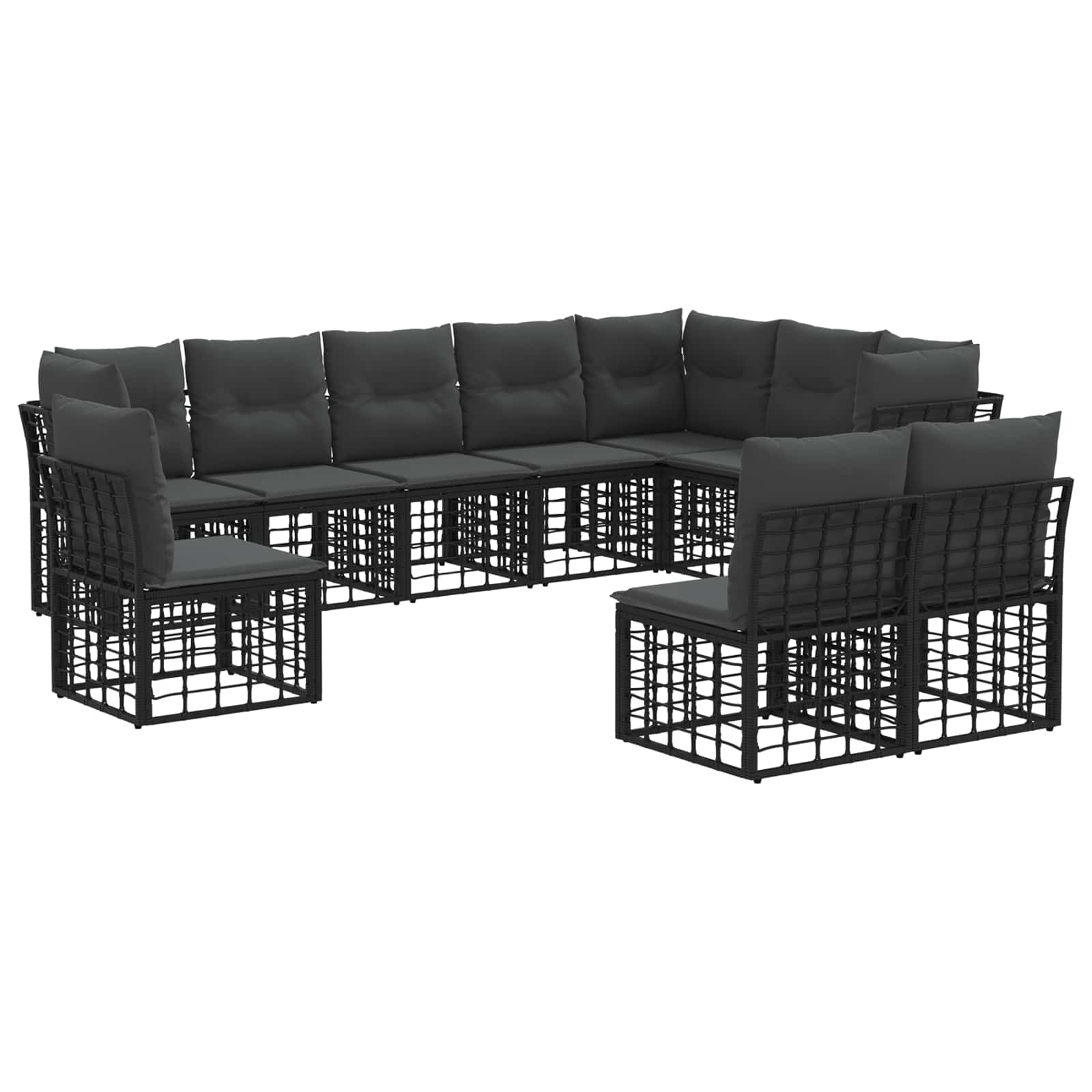 Ensemble de canapés d'extérieur Noir Polyester - XIOS