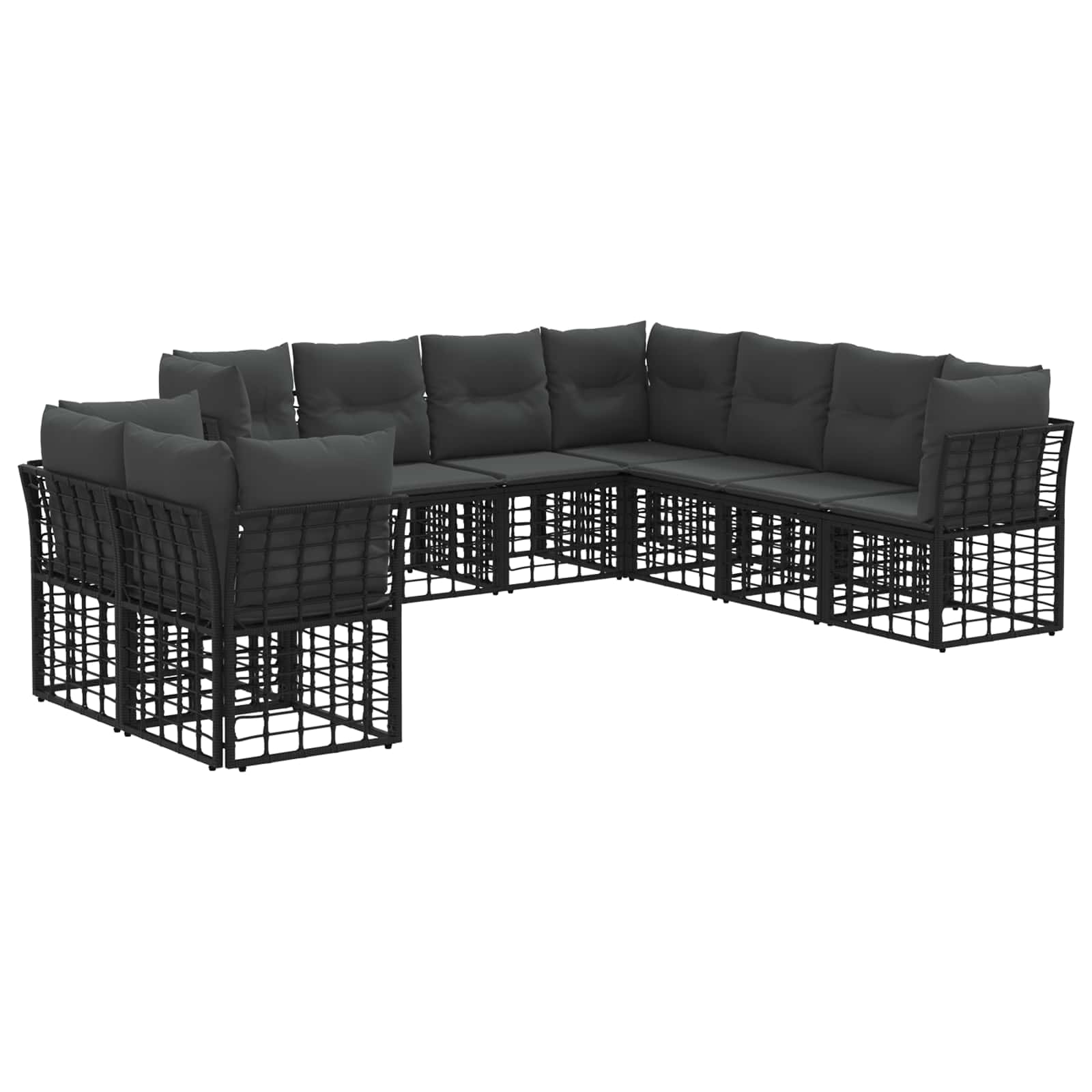 Ensemble de canapés d'extérieur Noir Polyester - XIOS