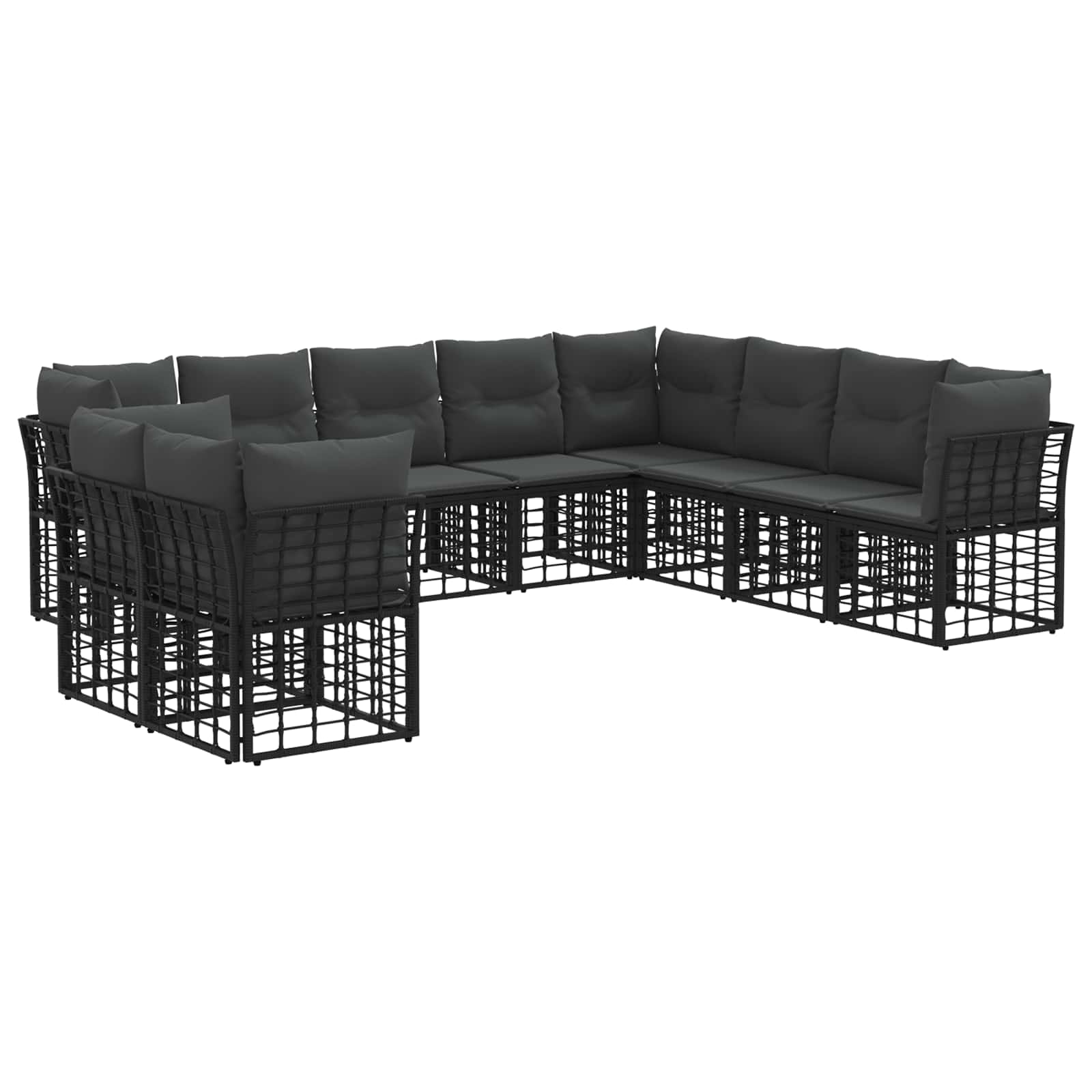 Ensemble de canapés d'extérieur Noir Polyester - XIOS