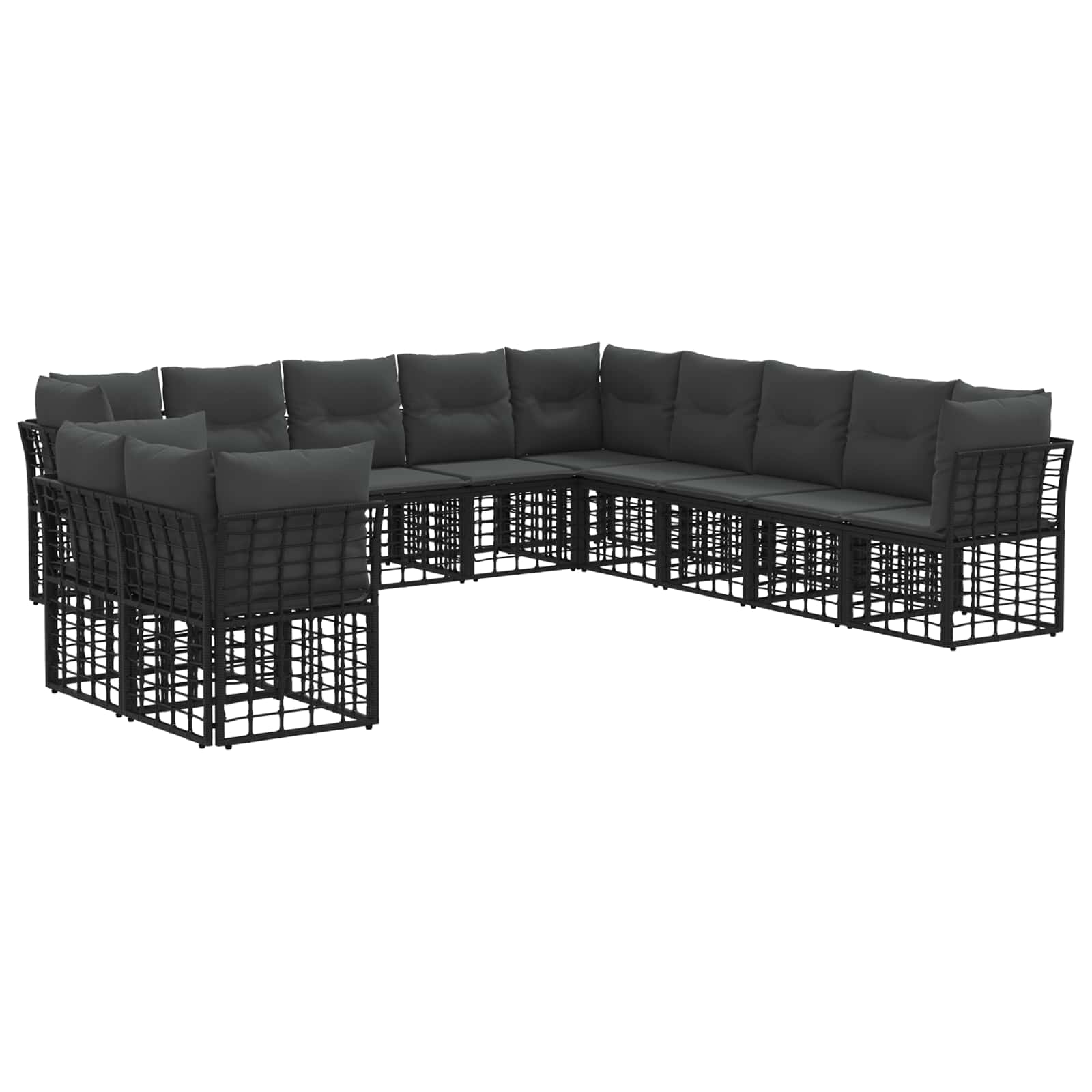 Ensemble de canapés d'extérieur Noir Polyester - XIOS