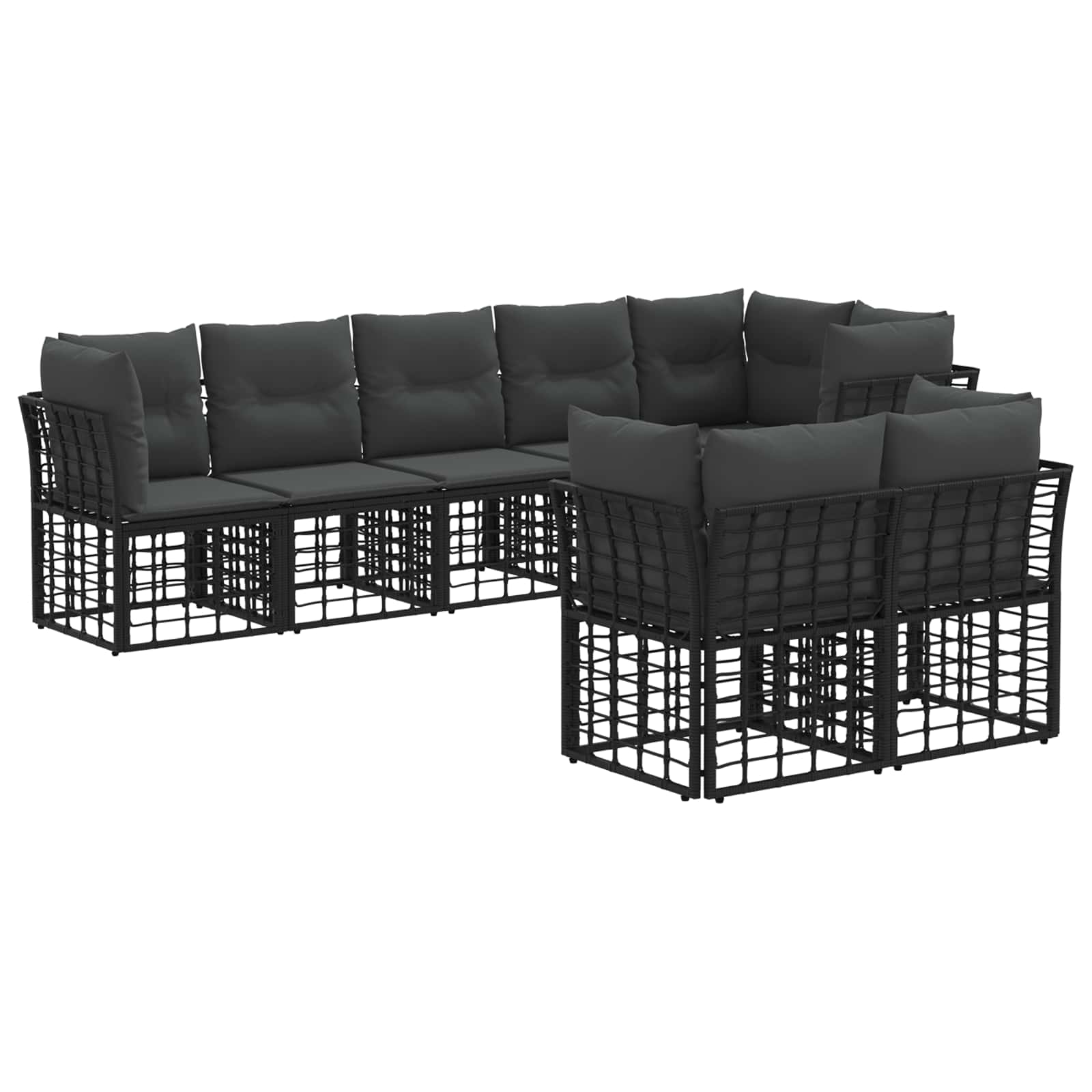 Ensemble de canapés d'extérieur Noir Polyester - XIOS