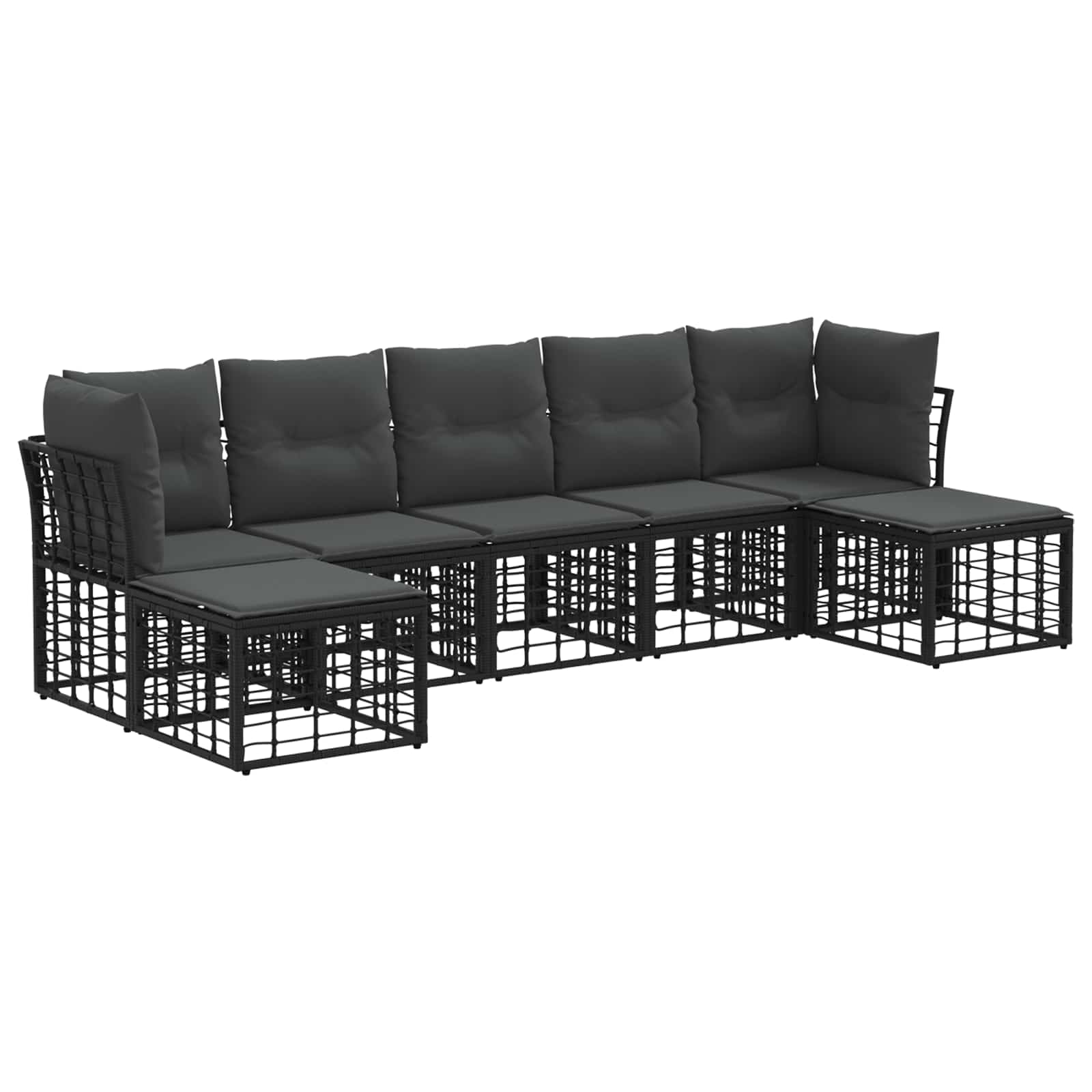 Ensemble de canapés d'extérieur Noir Polyester - XIOS