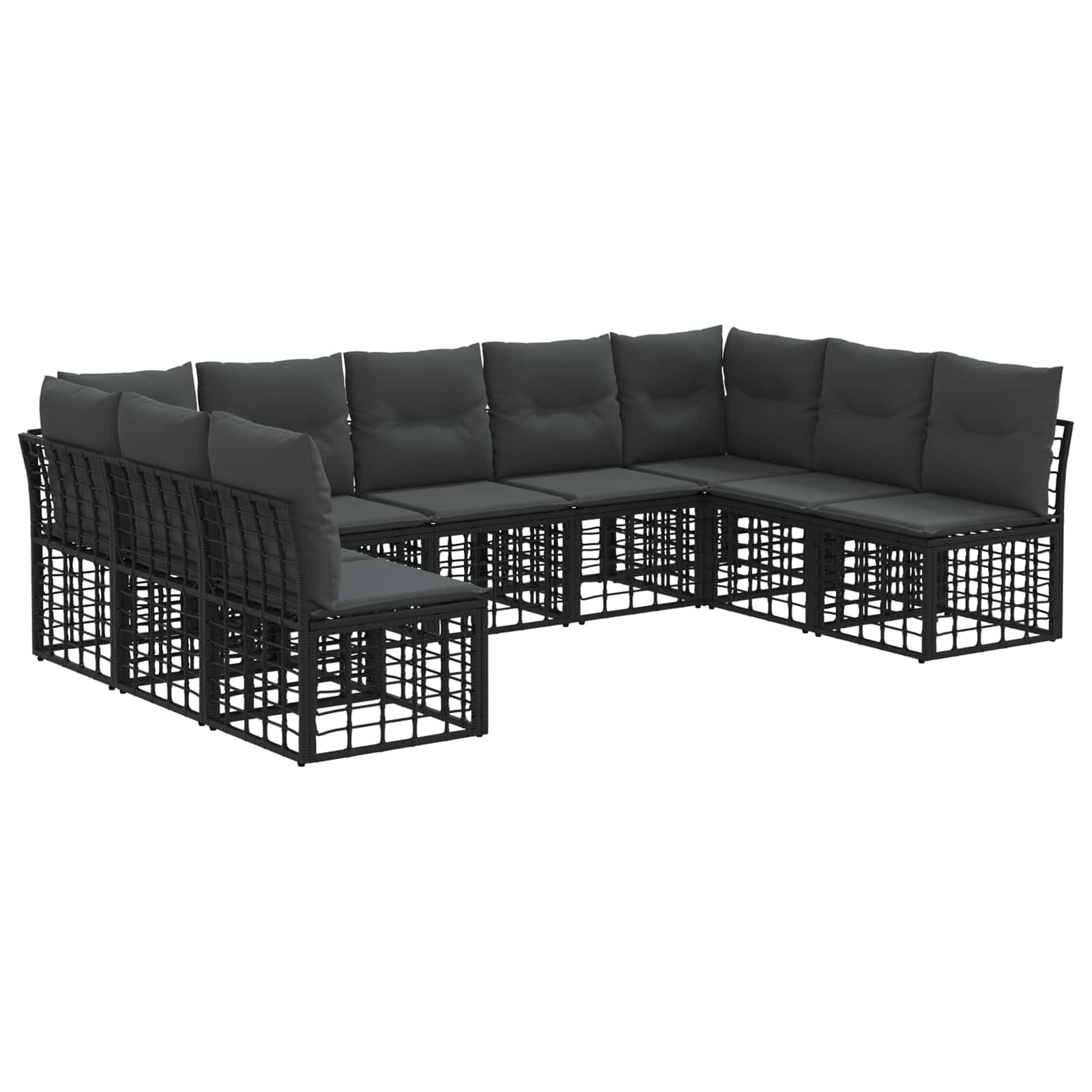 Ensemble de canapés d'extérieur Noir Polyester - XIOS