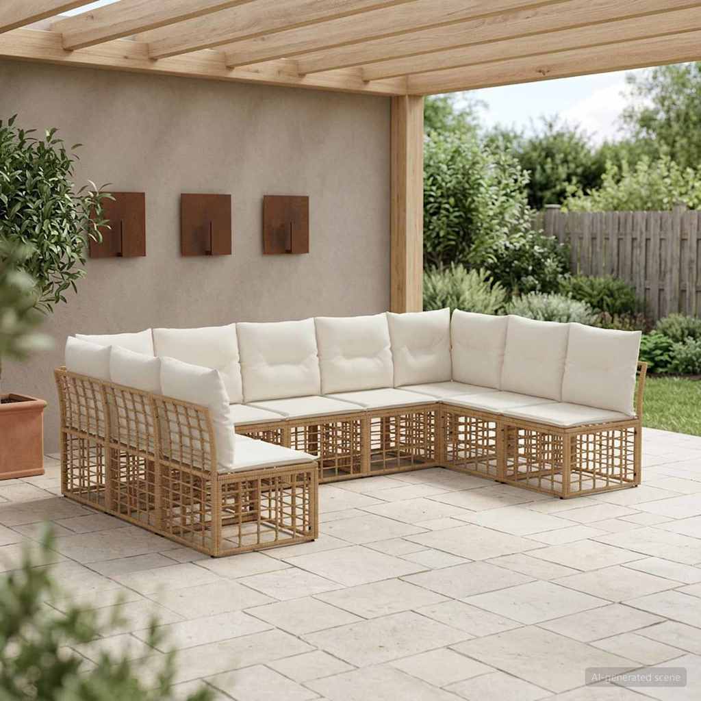 Ensemble de canapés d'extérieur Naturel Polyester - XIOS