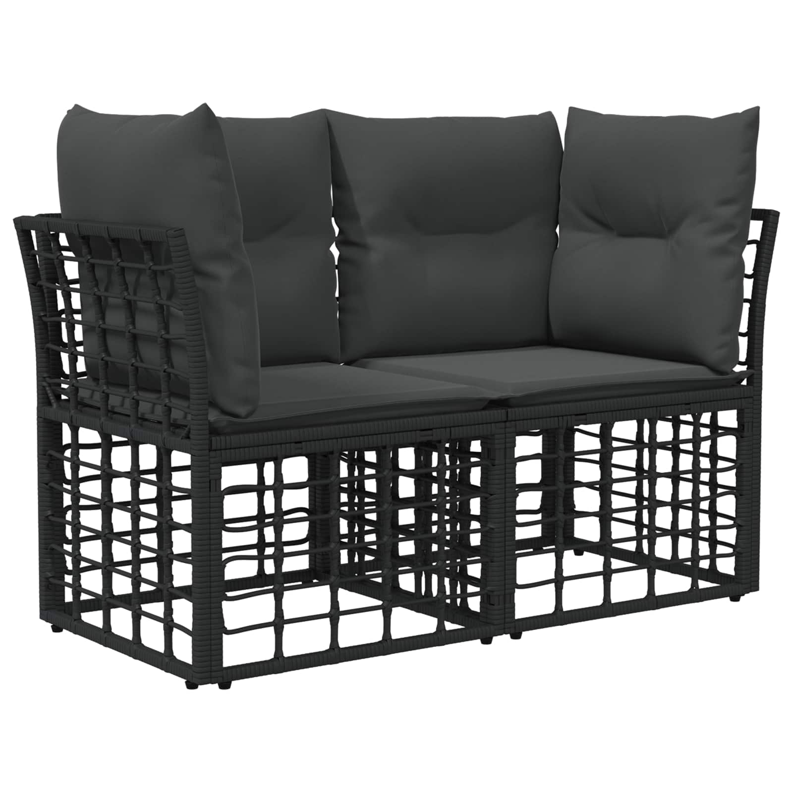 Ensemble de canapés d'extérieur Noir et Gris foncé Polyester - XIOS
