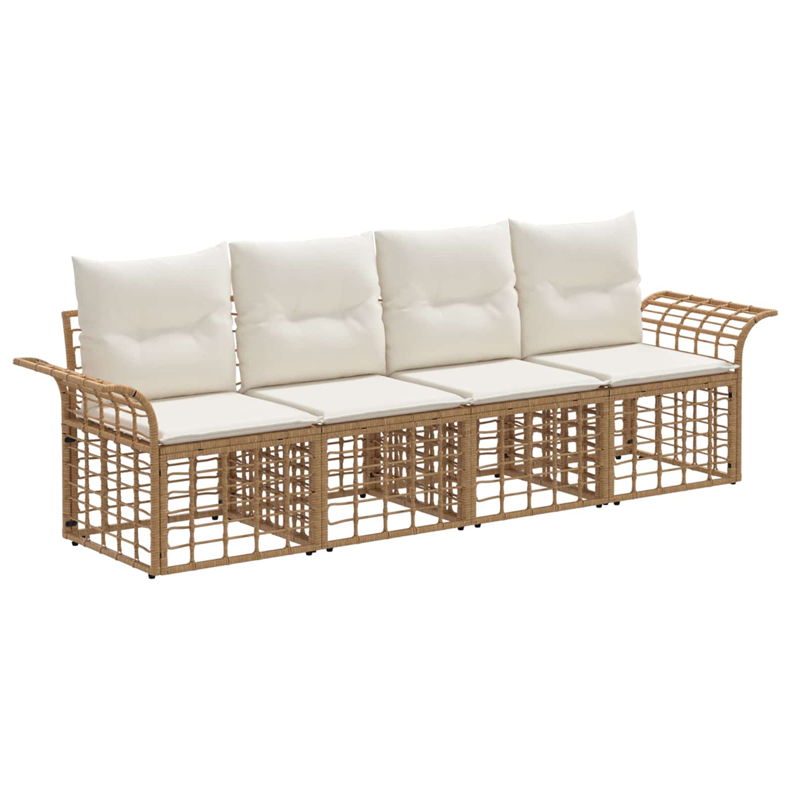 Ensemble de canapés d'extérieur 4 pcs Blanc Naturel et Crème - XIOS