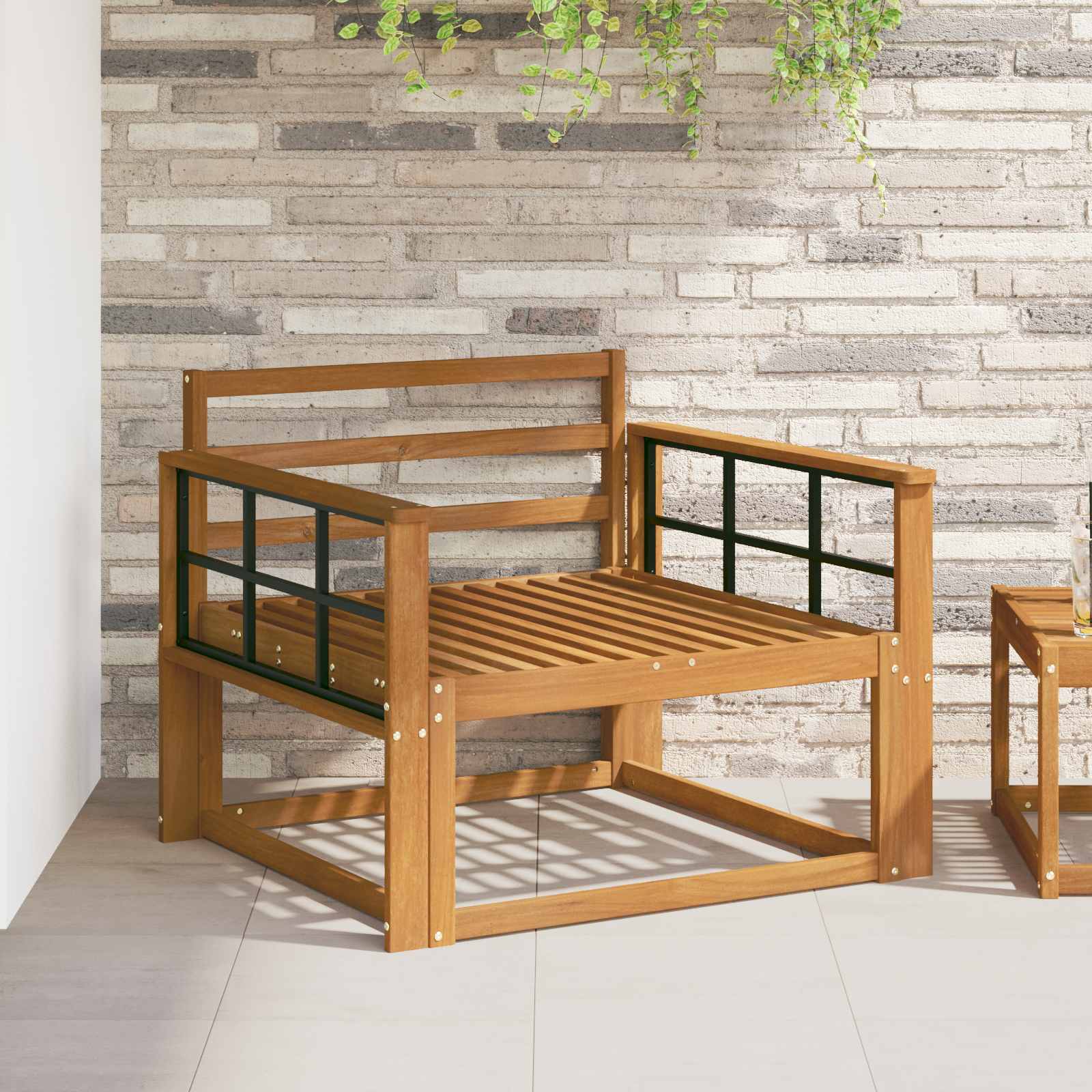 Sofa de milieu extérieur Bois d'Acacia Massif Naturel - XIOS