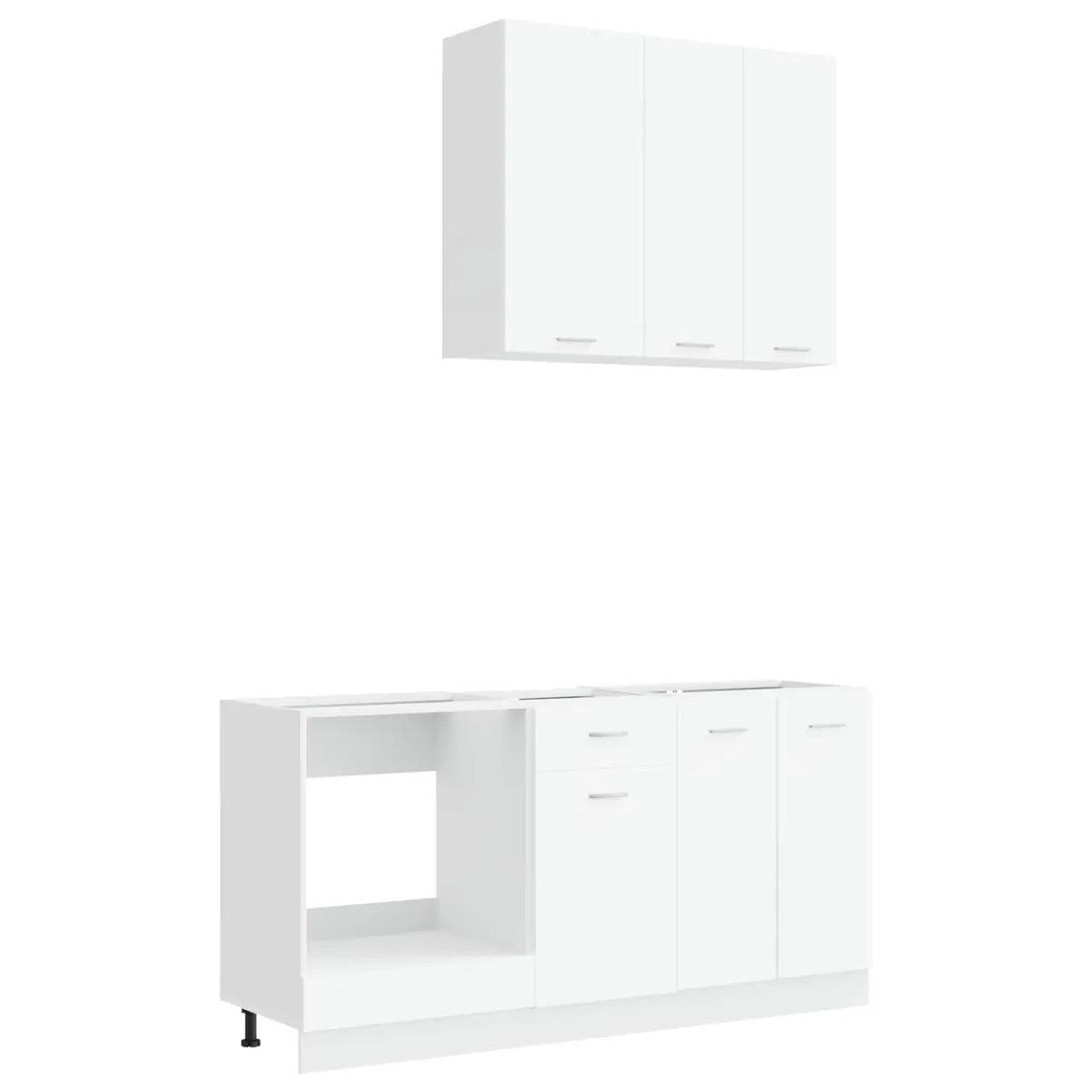 Unité de cuisine LYON 5 pc Blanc Bois d’ingénierie - XIOS
